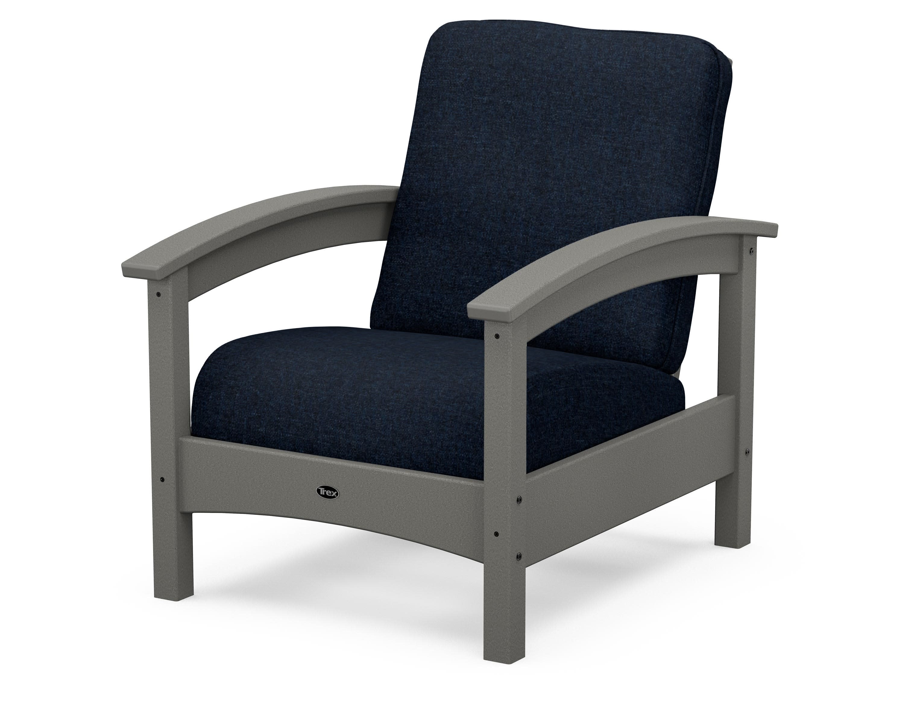 Rockport Club Chair in Stepping Stone / Marine Indigo