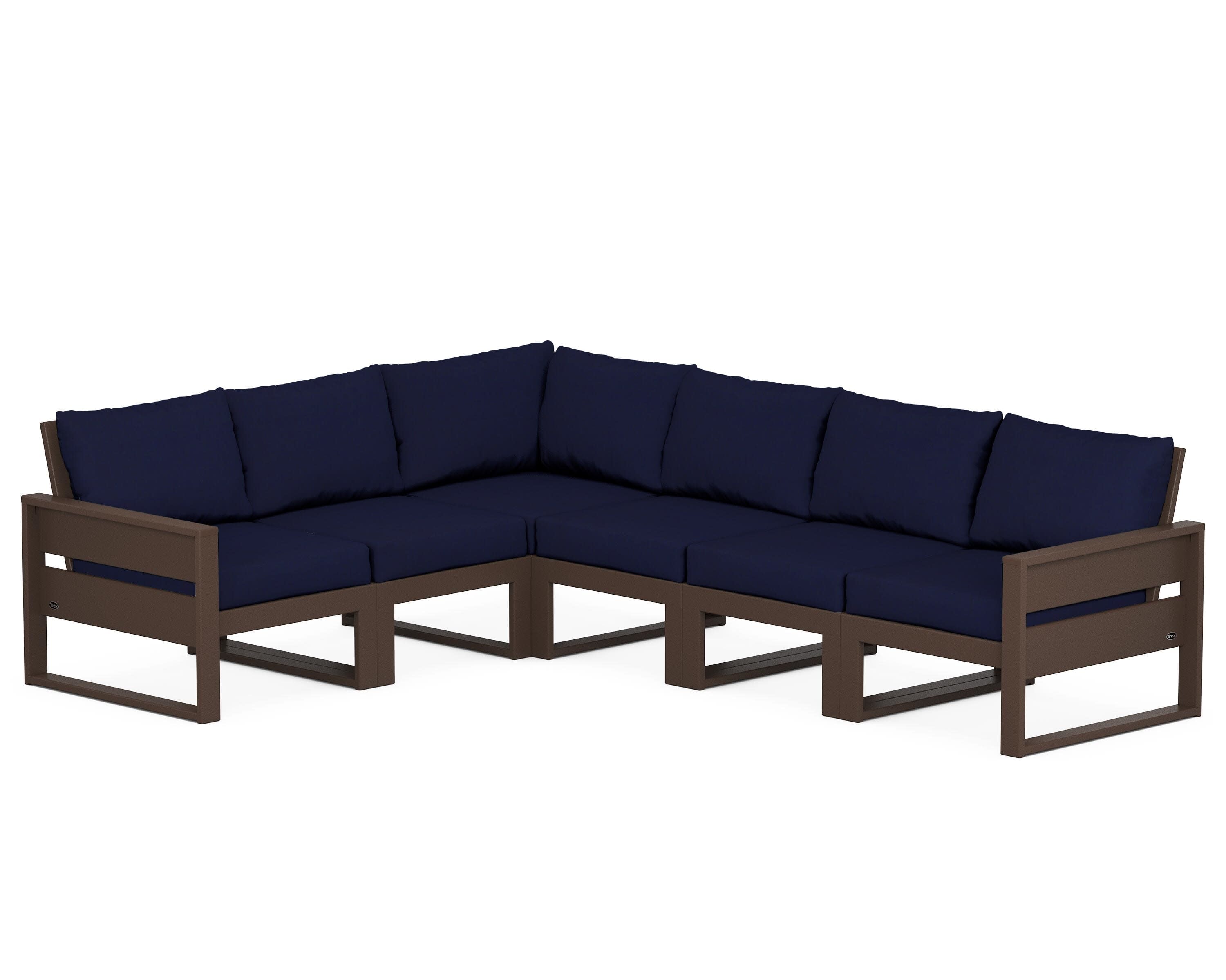 Eastport 6-Piece Sectional in Vintage Lantern / Navy