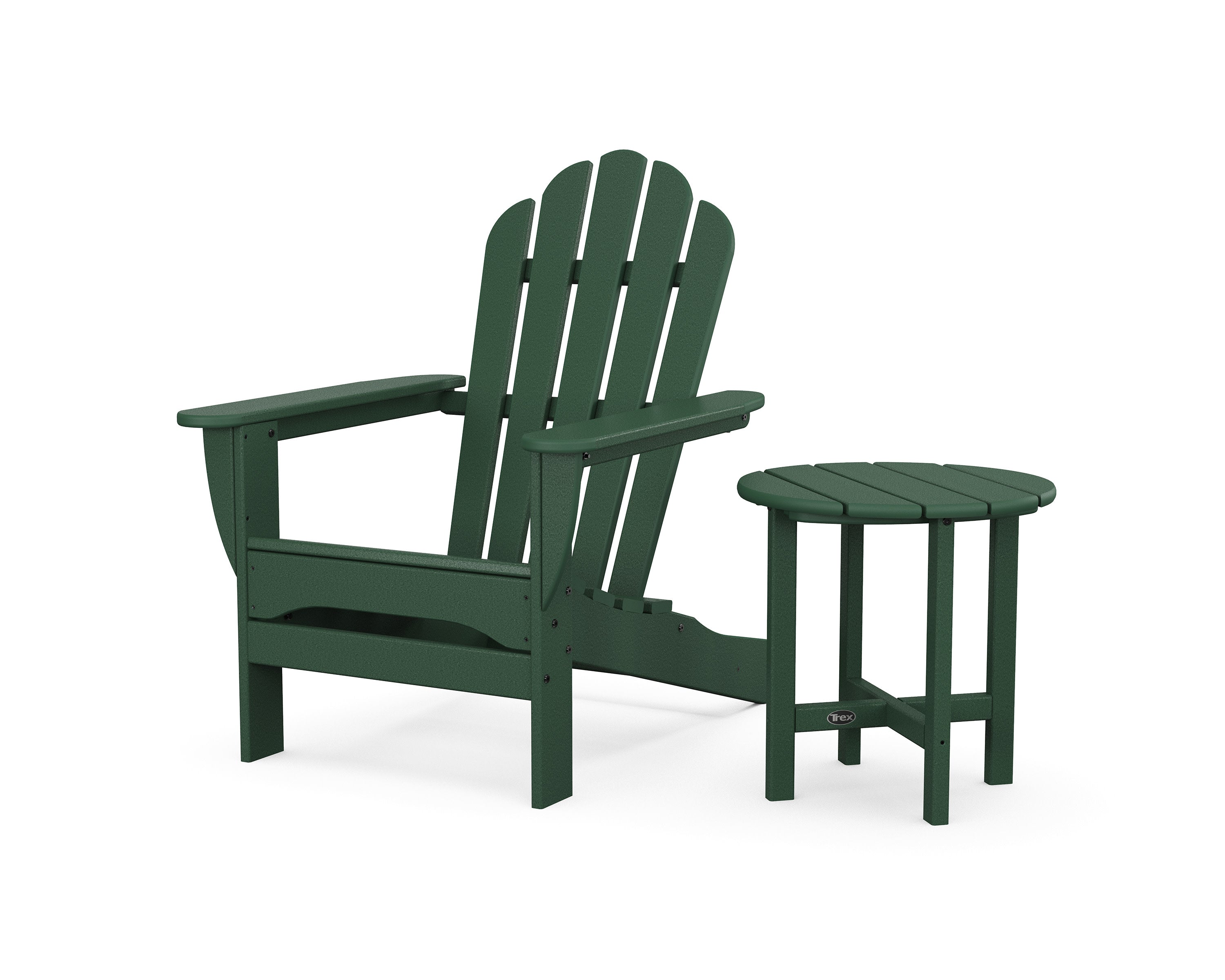 Monterey Bay Adirondack Chair with Side Table in Rainforest Canopy
