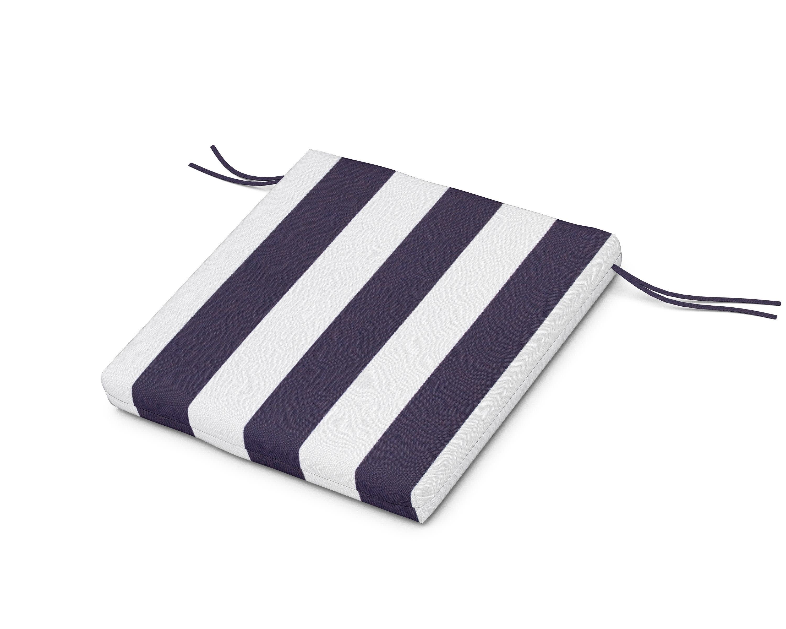 Seat Cushion - 20"D x 20"W x 2.5"H in Cabana Stripe Navy