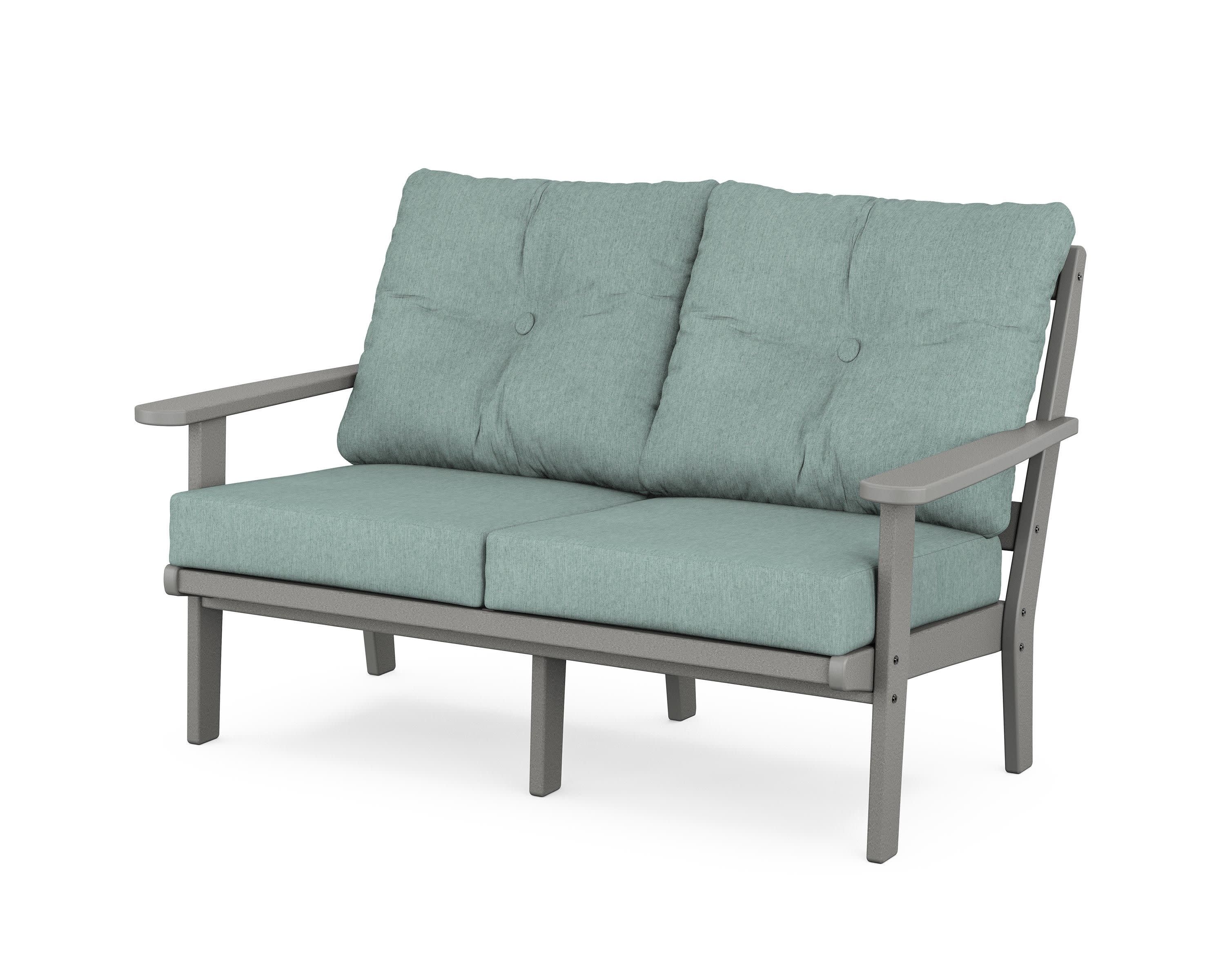 Cape Cod Deep Seating Loveseat in Stepping Stone / Glacier Spa
