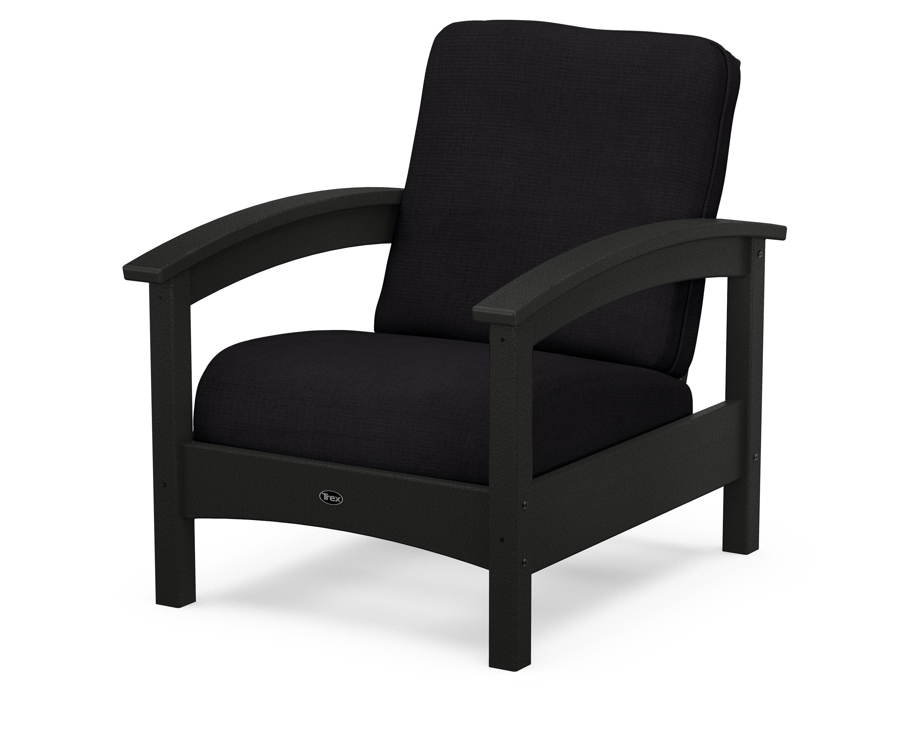Rockport Club Chair in Charcoal Black / Midnight Linen