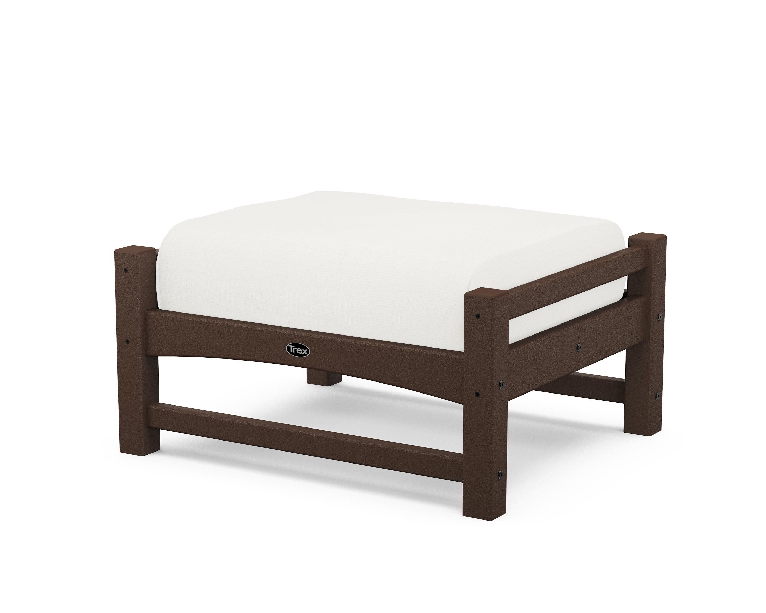 Rockport Club Ottoman in Vintage Lantern / Natural Linen