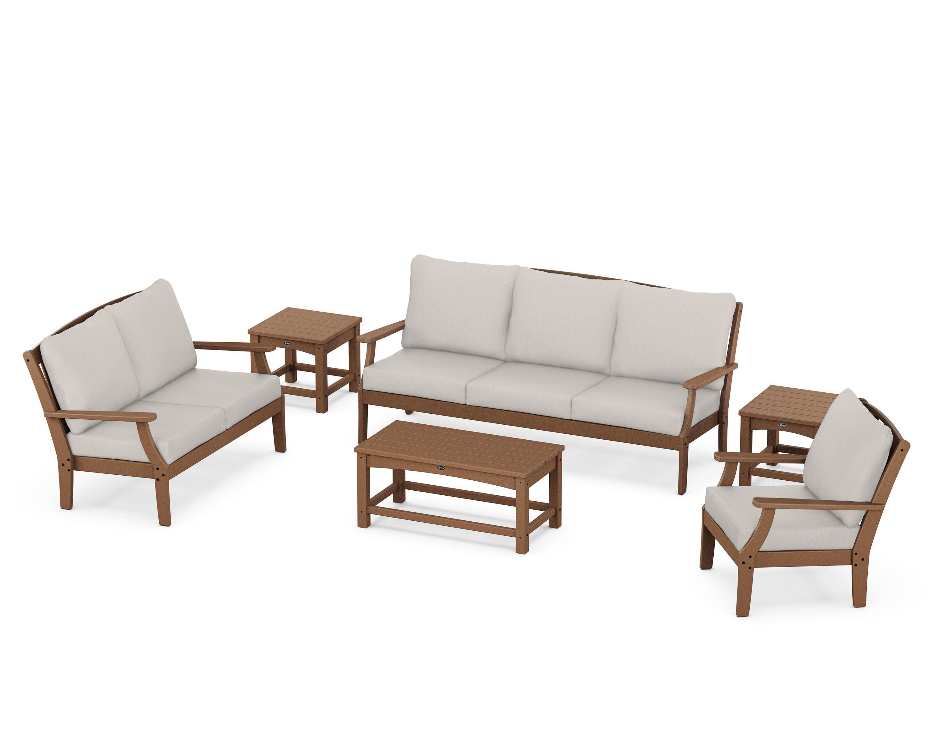 Yacht Club 6-Piece Deep Seating Set in Tree House / Cast Ash