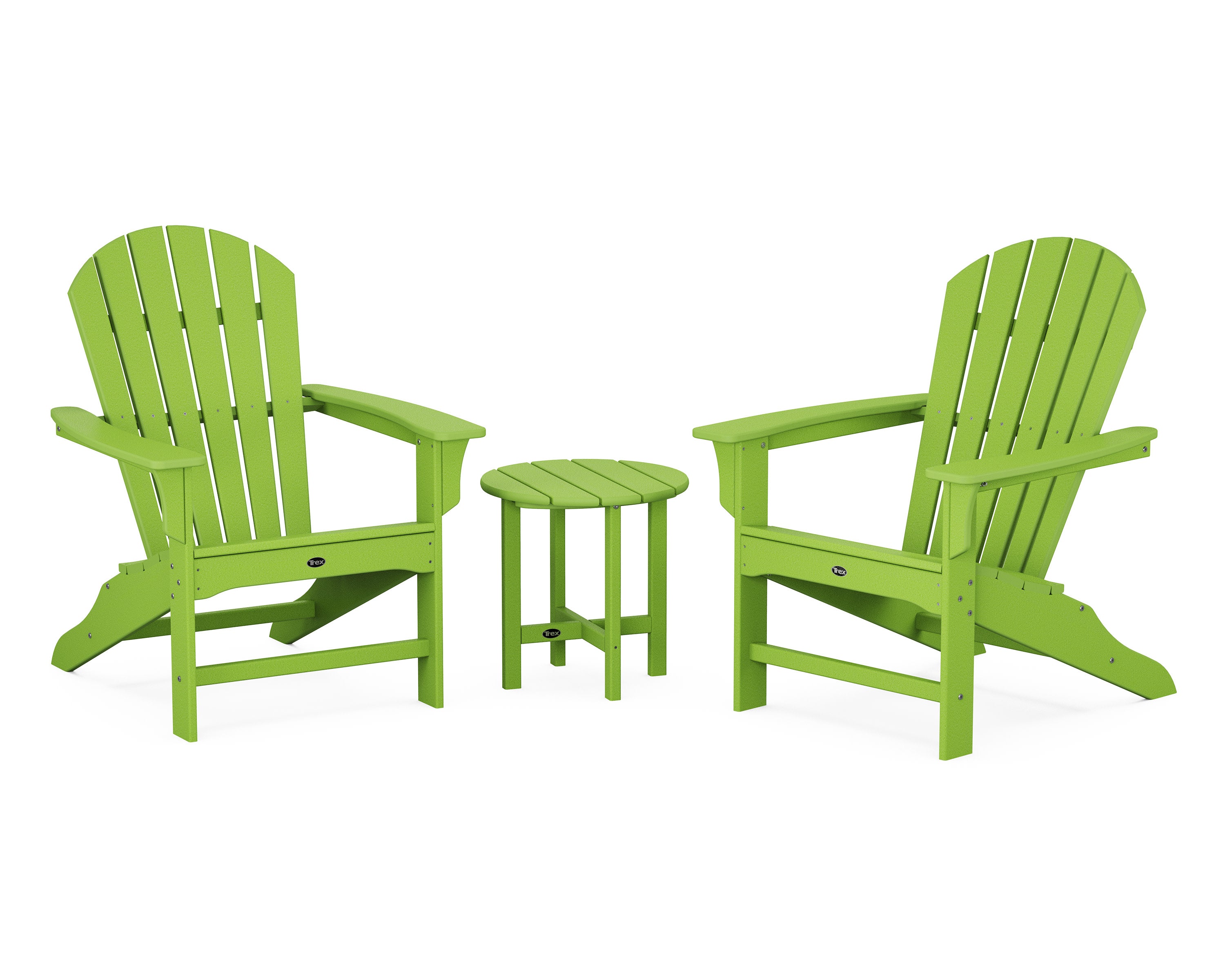 Yacht Club Shellback 3-Piece Adirondack Set in Lime