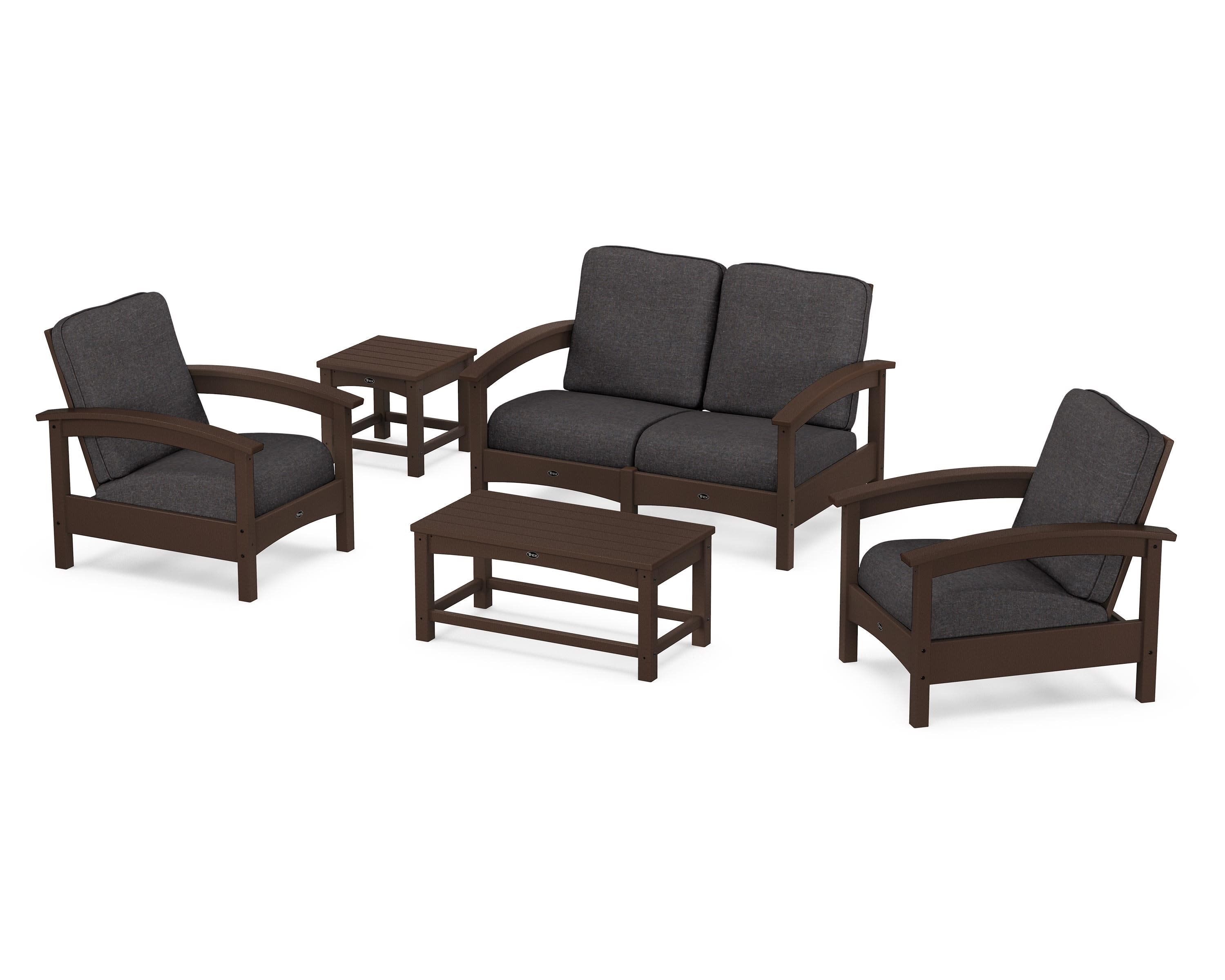 Rockport Club 6-Piece Deep Seating Conversation Set in Vintage Lantern / Ash Charcoal