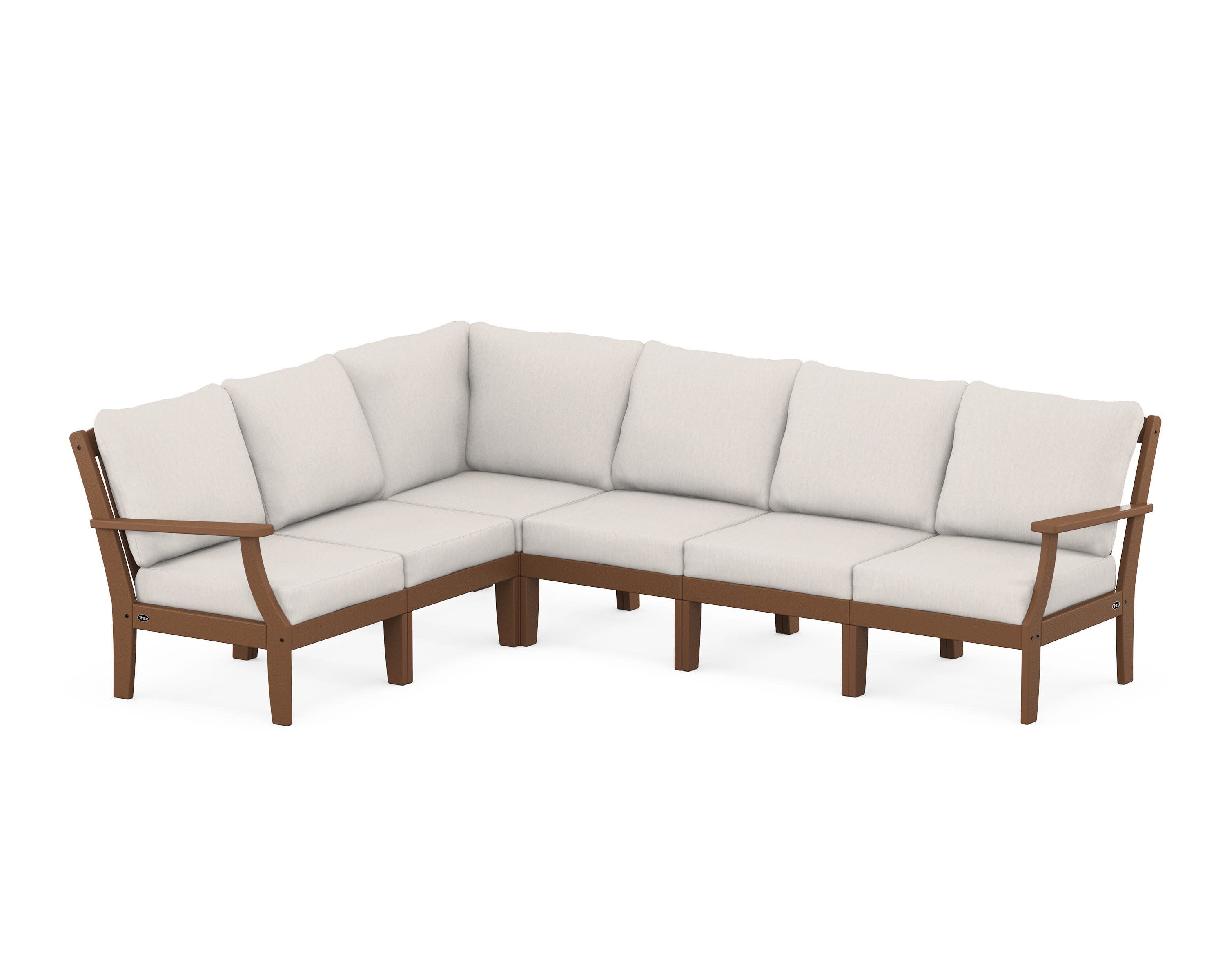 Yacht Club Modular 6-Piece Deep Seating Set in Tree House / Cast Ash