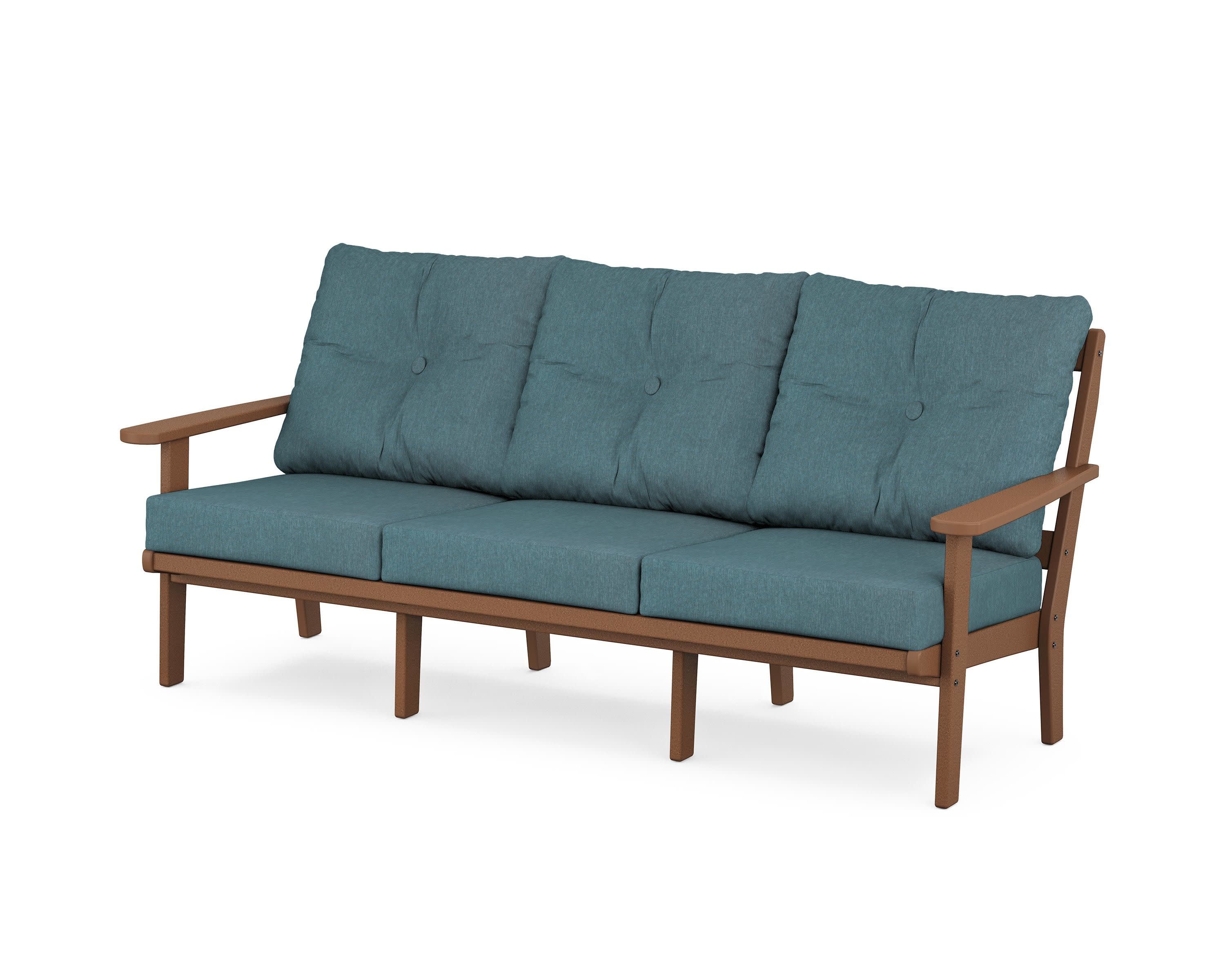 Cape Cod Deep Seating Sofa in Tree House / Ocean Teal