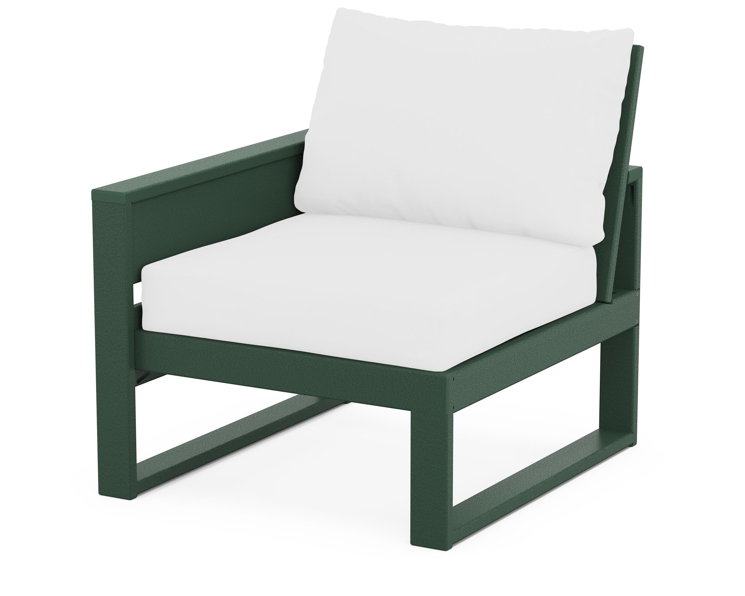 Eastport Modular Left Arm Chair in Rainforest Canopy / Natural