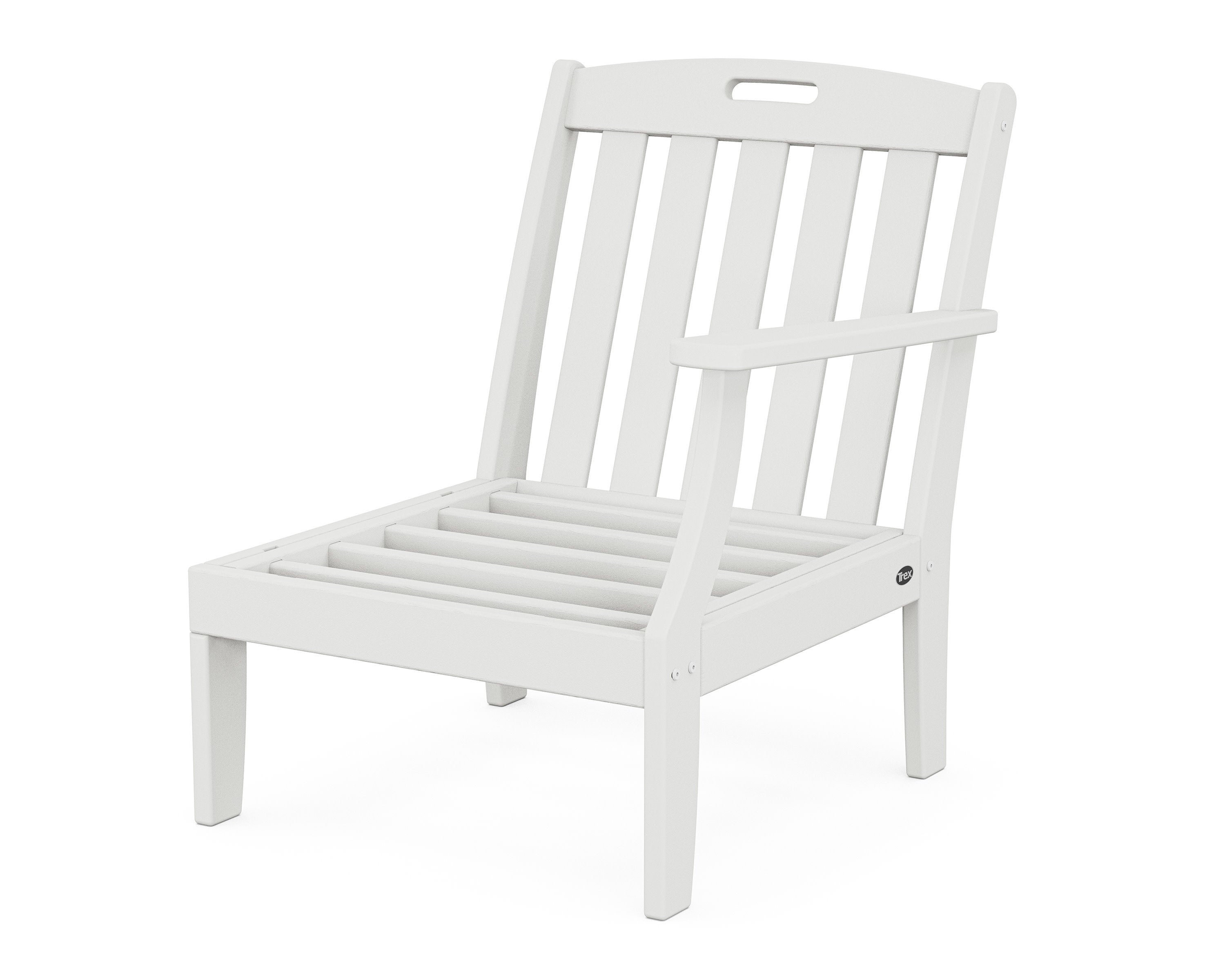 Yacht Club Modular Right Arm Chair Frame in Classic White