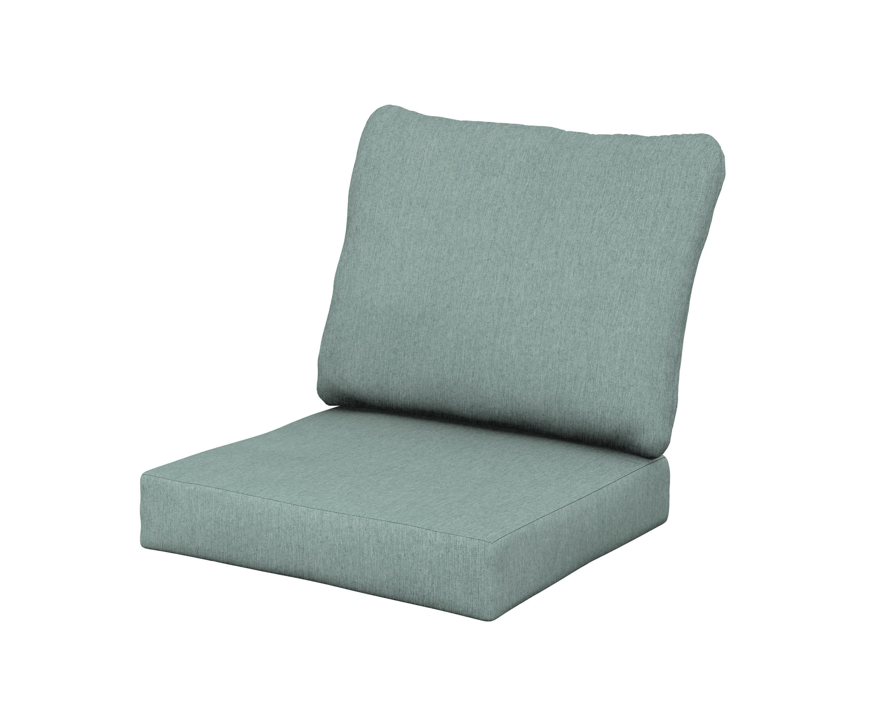 Baffle Seat/Back Cushion in Glacier Spa