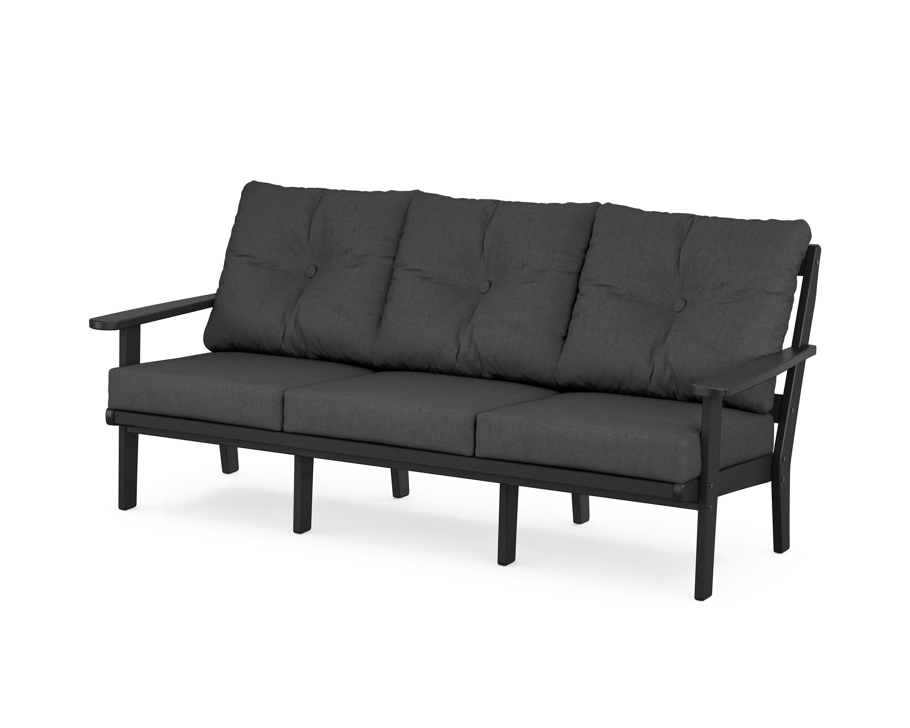 Cape Cod Deep Seating Sofa in Charcoal Black / Spectrum Carbon