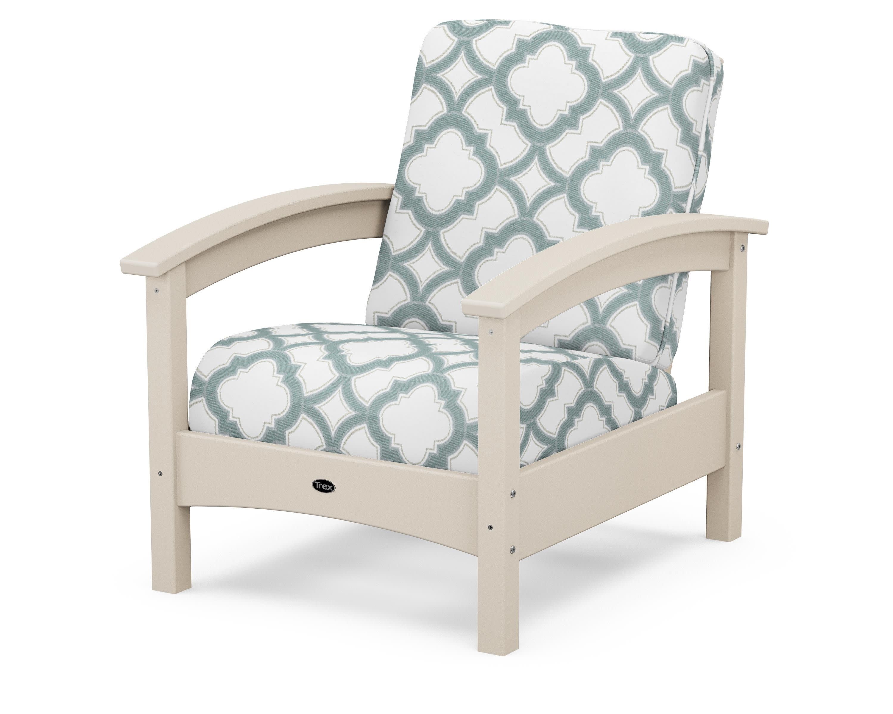 Rockport Club Chair in Sand Castle / Trellis Glacier Spa