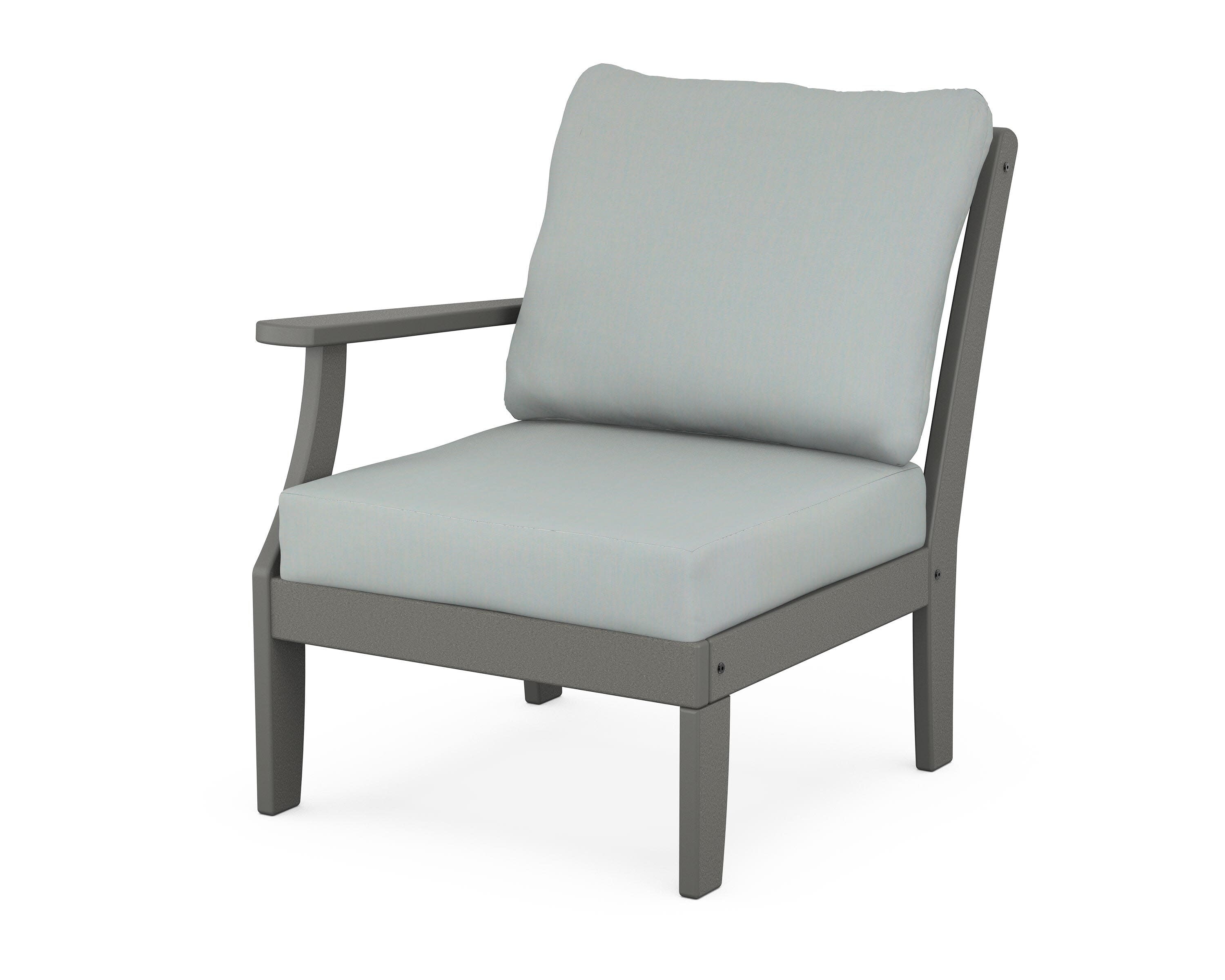 Yacht Club Modular Left Arm Chair in Stepping Stone / Spa