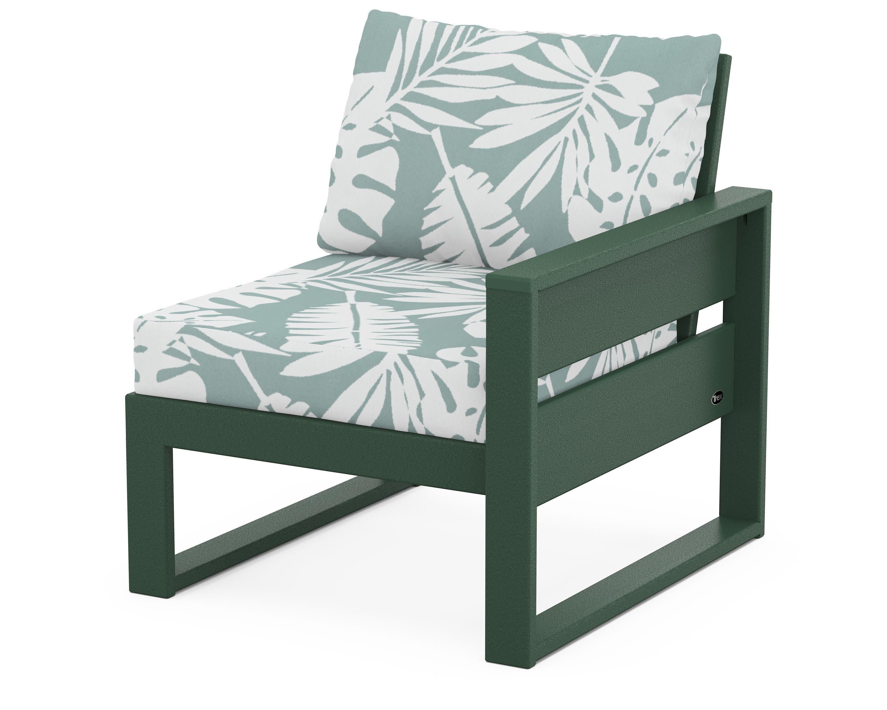 Eastport Modular Right Arm Chair in Rainforest Canopy / Leaf Glacier Spa