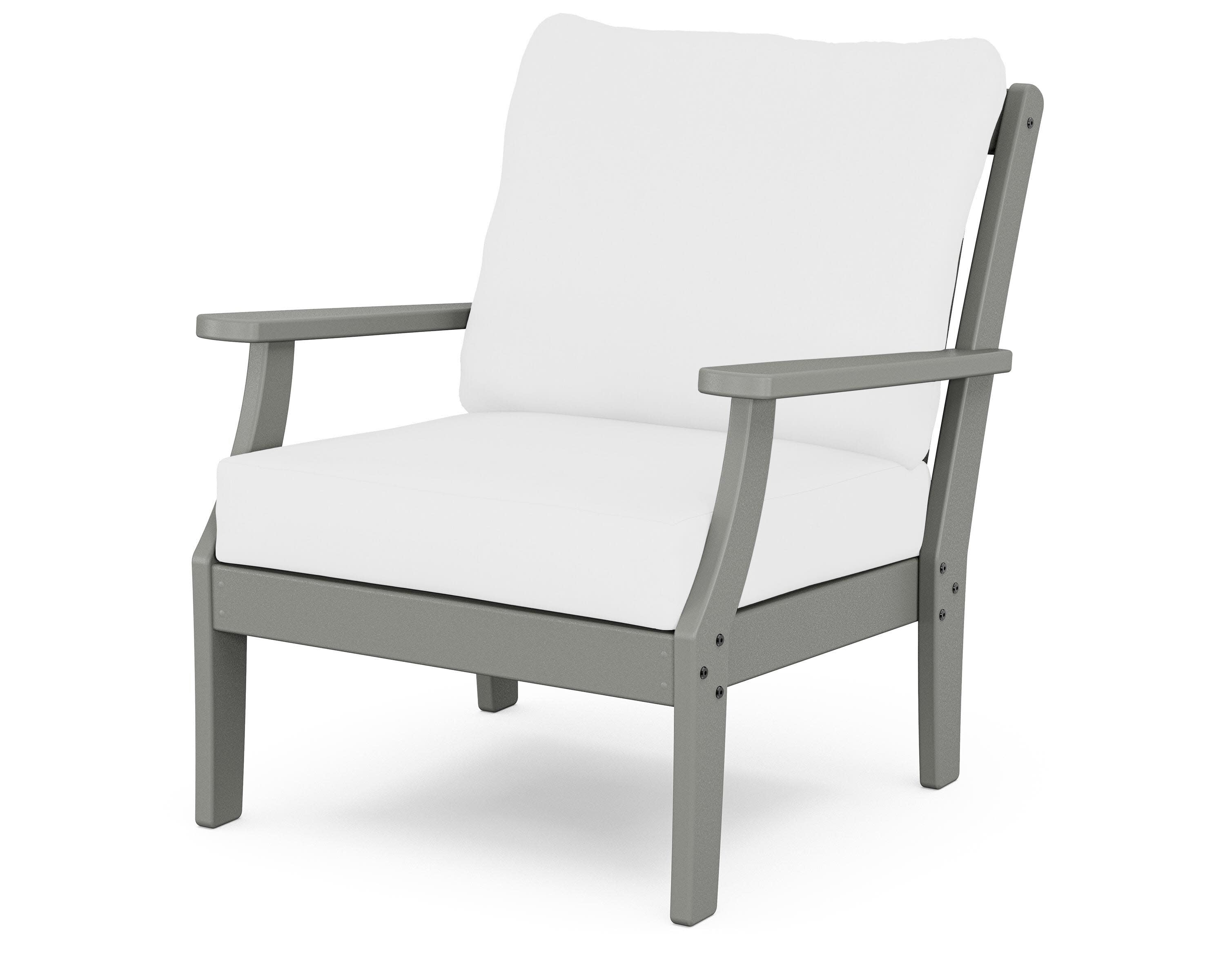 Yacht Club Deep Seating Chair in Stepping Stone / Natural