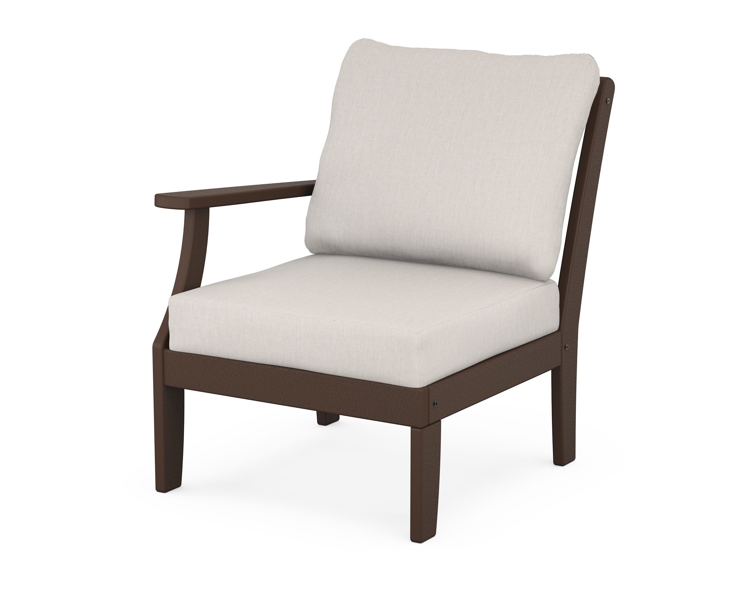 Yacht Club Modular Left Arm Chair in Vintage Lantern / Cast Ash