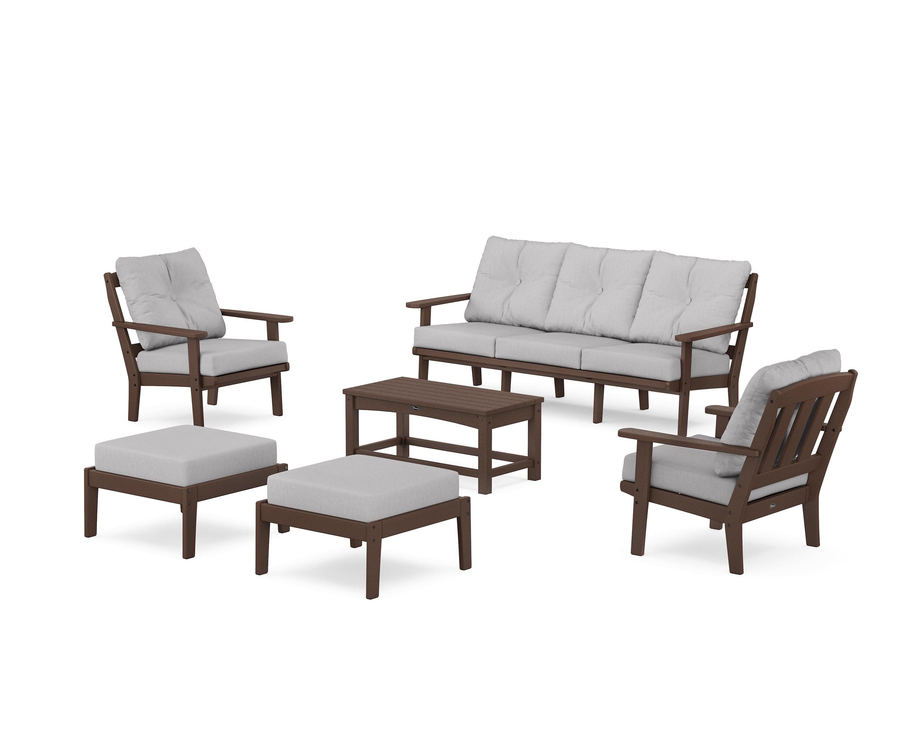 Cape Cod 6-Piece Lounge Sofa Set in Vintage Lantern / Granite