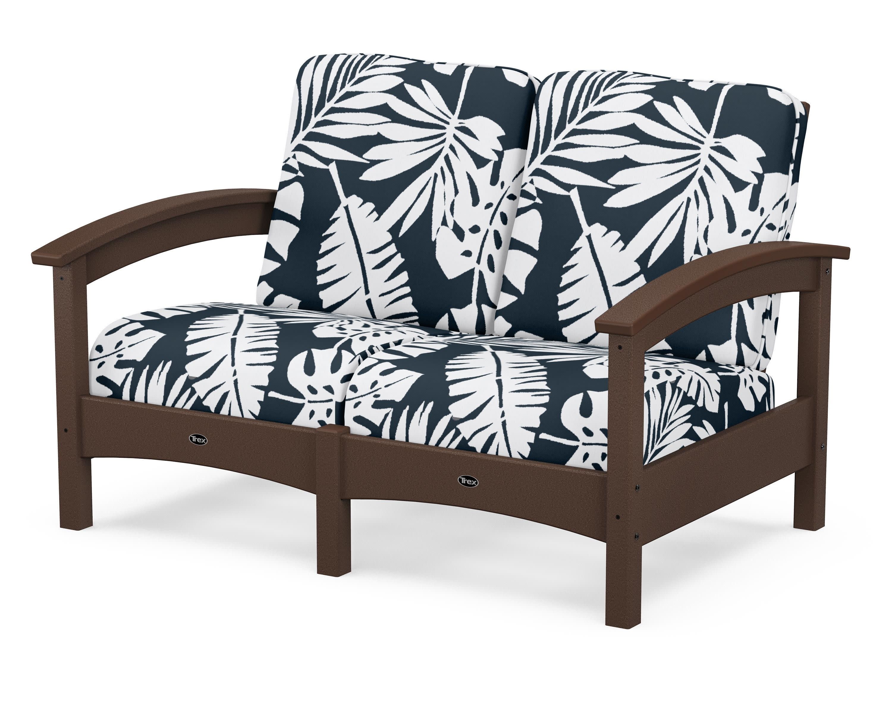 Rockport Club Loveseat in Vintage Lantern / Leaf Marine Indigo