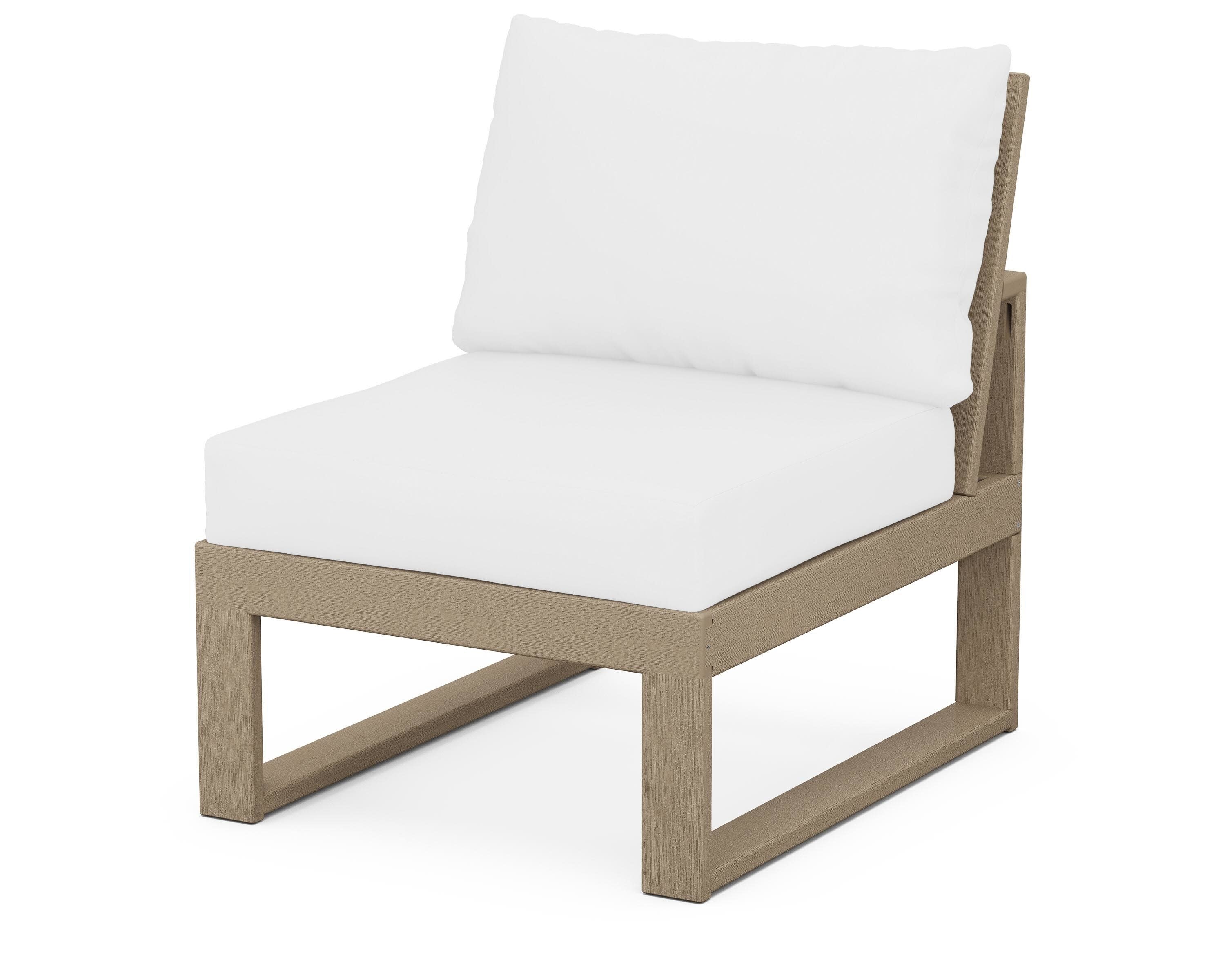 Modular Armless Chair in Vintage Sahara / Natural