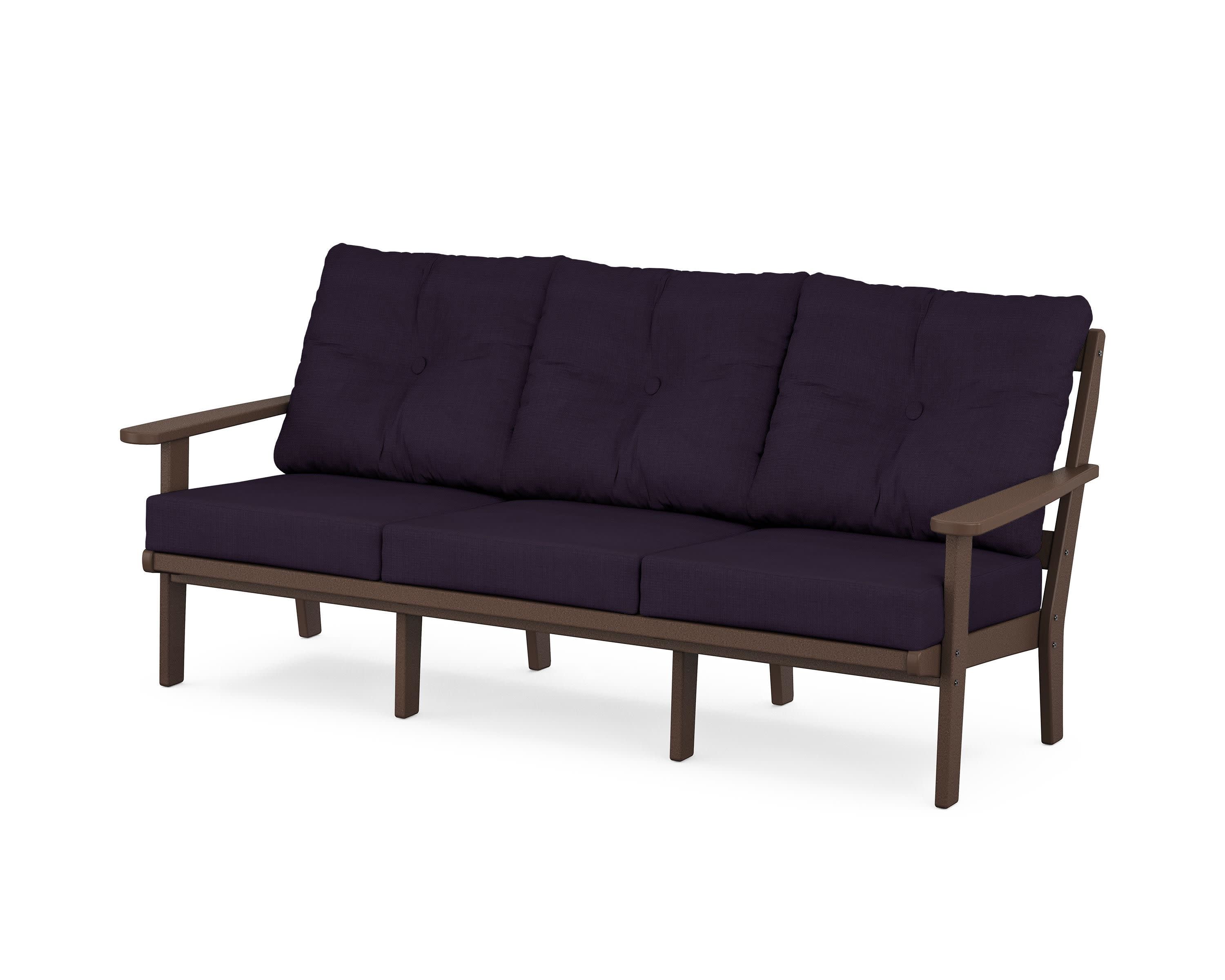 Cape Cod Deep Seating Sofa in Vintage Lantern / Navy Linen