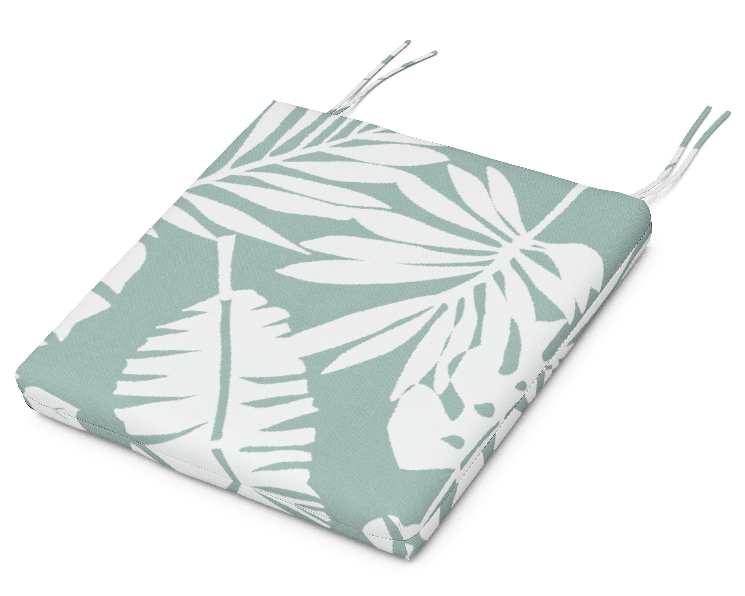 Seat Cushion - 17.5"D x 20"W x 2.5"H in Leaf Glacier Spa
