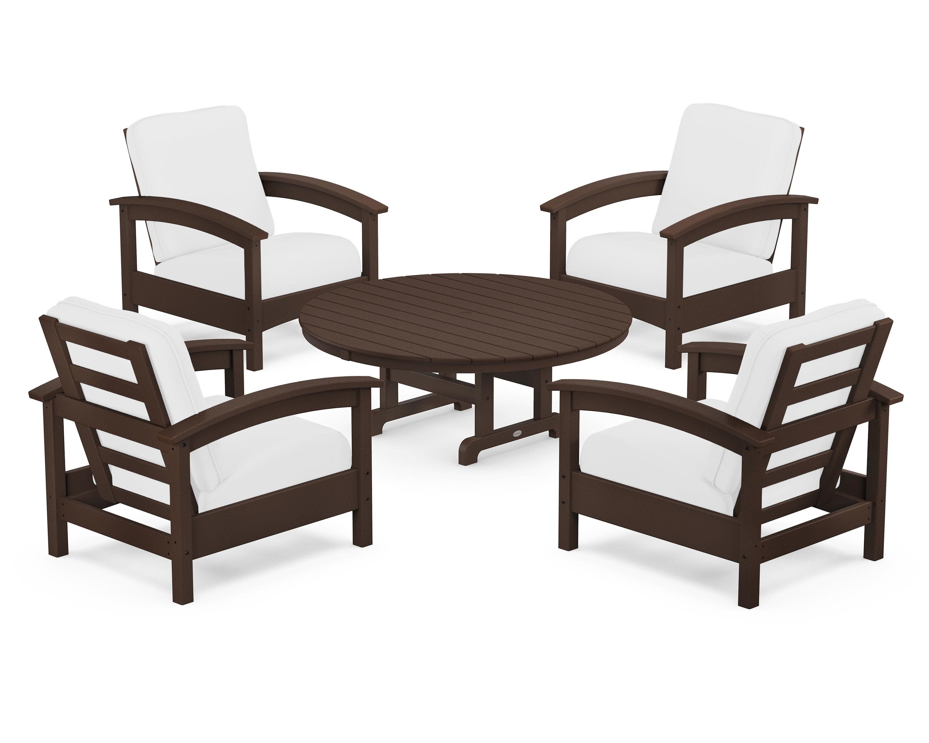 Rockport 5-Piece Deep Seating Set in Vintage Lantern / Natural