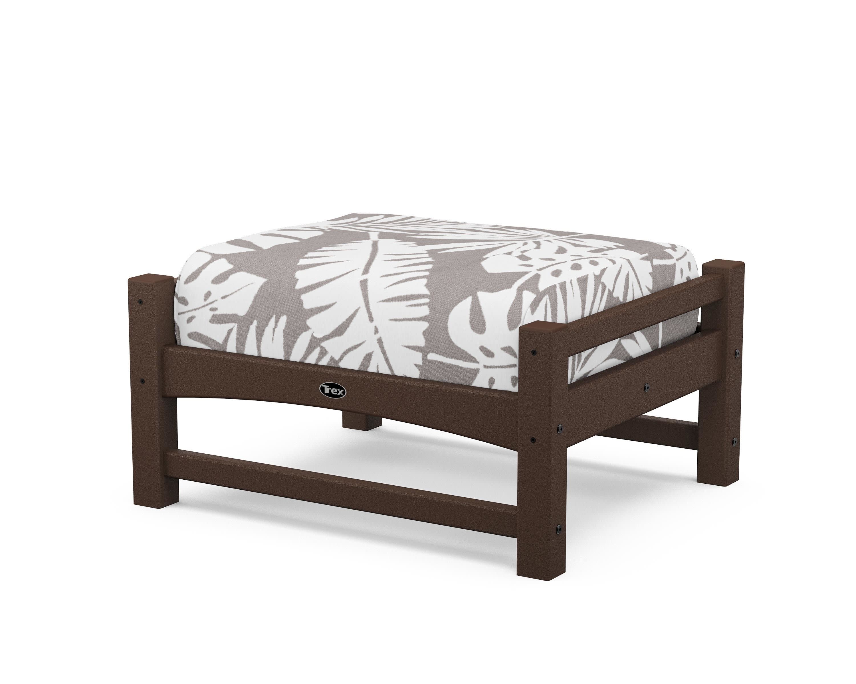 Rockport Club Ottoman in Vintage Lantern / Leaf Grey Mist