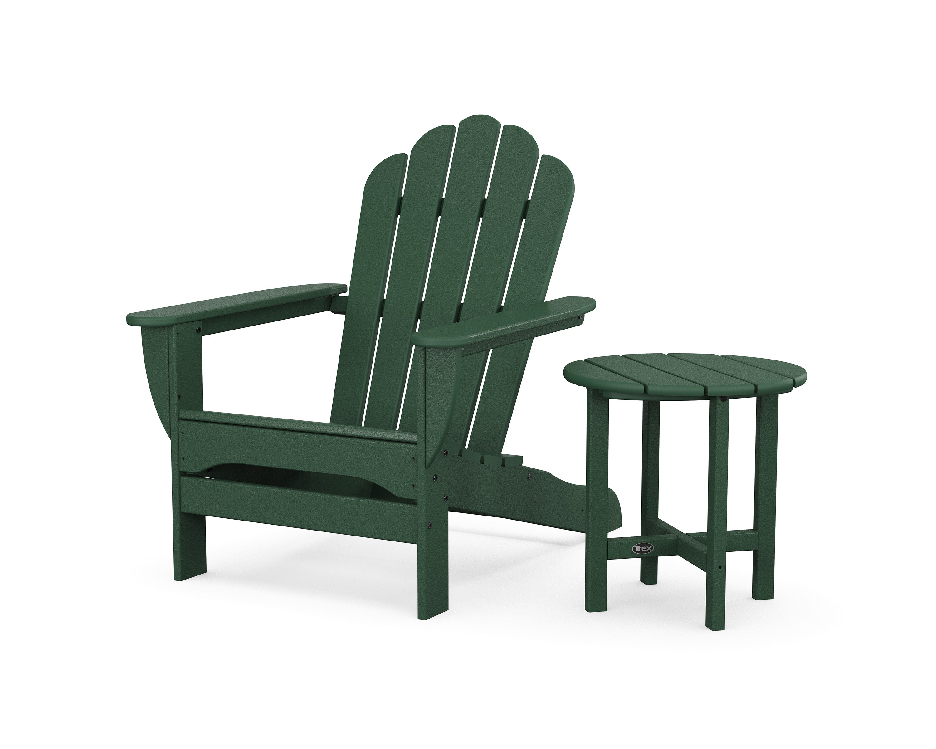 Monterey Bay Oversized Adirondack Chair with Side Table in Rainforest Canopy