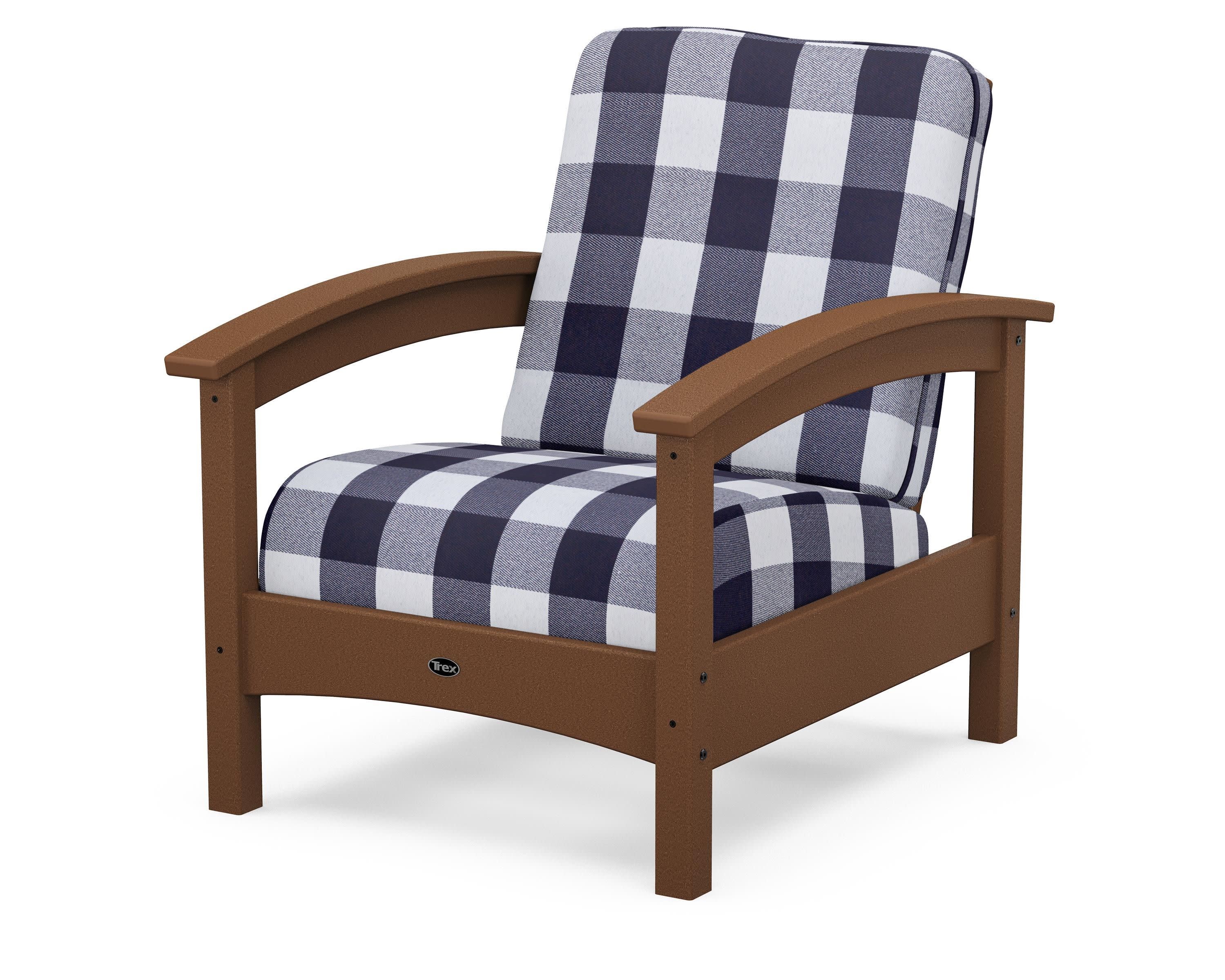 Rockport Club Chair in Tree House / Buffalo Plaid Navy