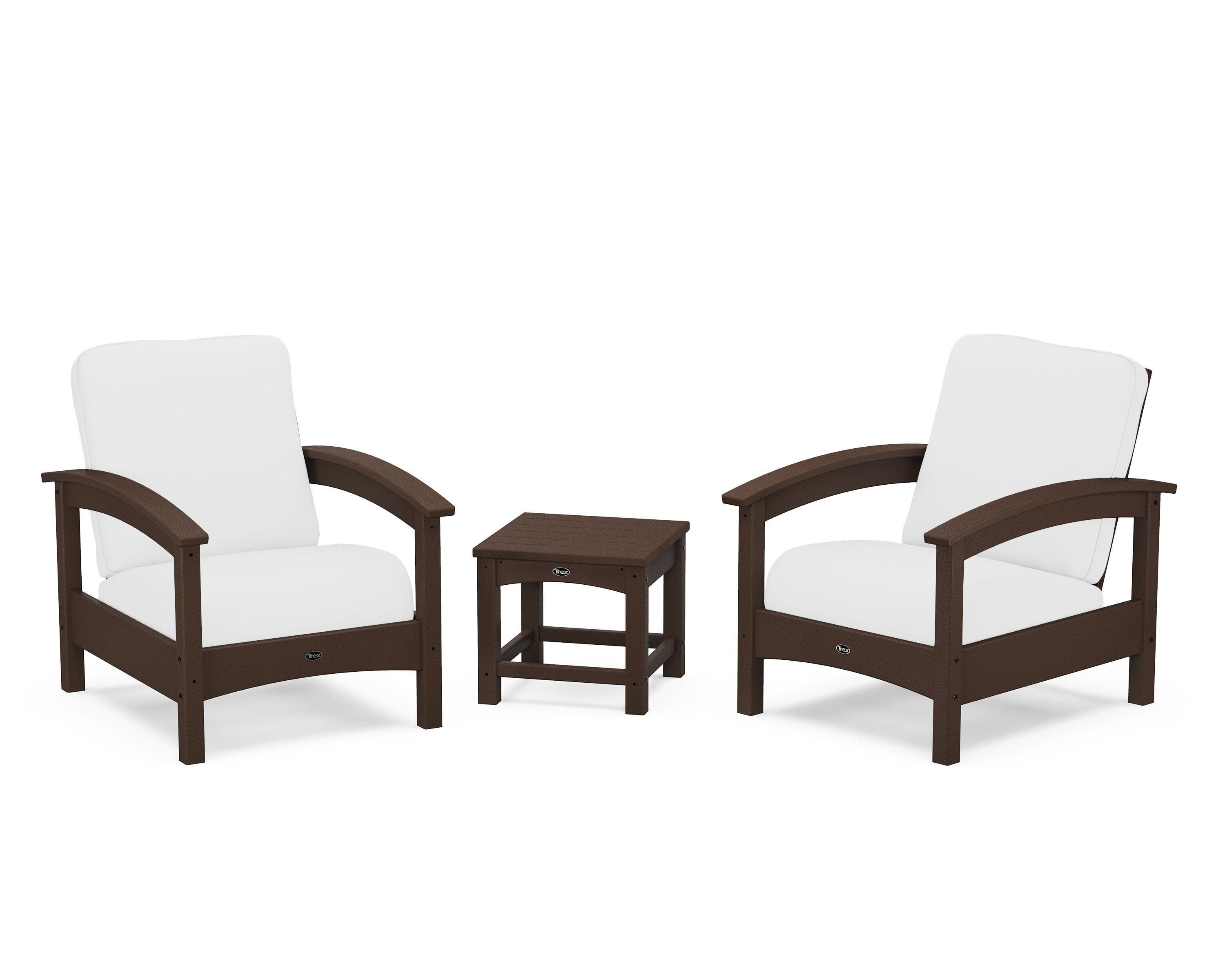 Rockport Club 3-Piece Deep Seating Conversation Set in Vintage Lantern / Natural