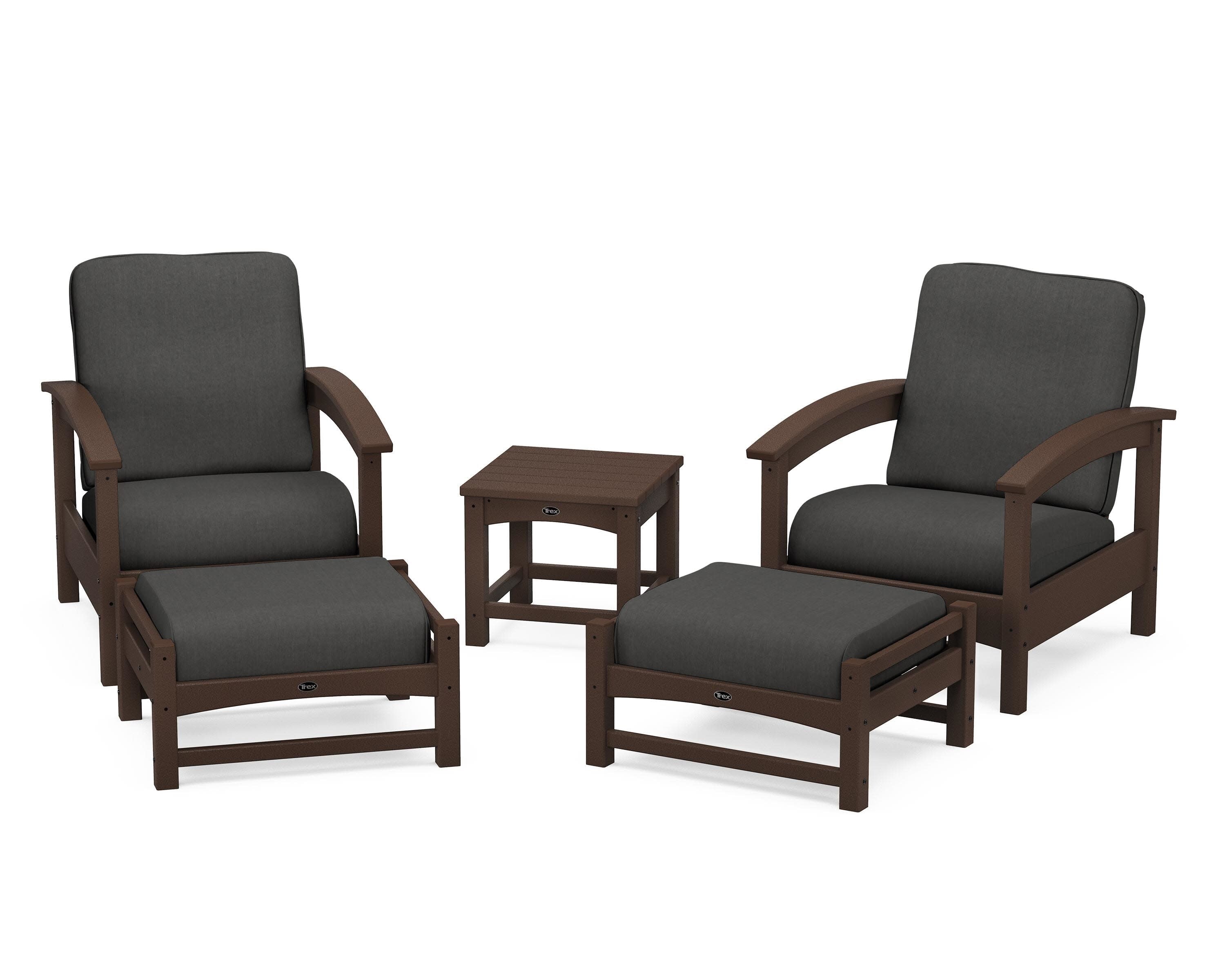Rockport 5-Piece Deep Seating Set in Vintage Lantern / Spectrum Carbon