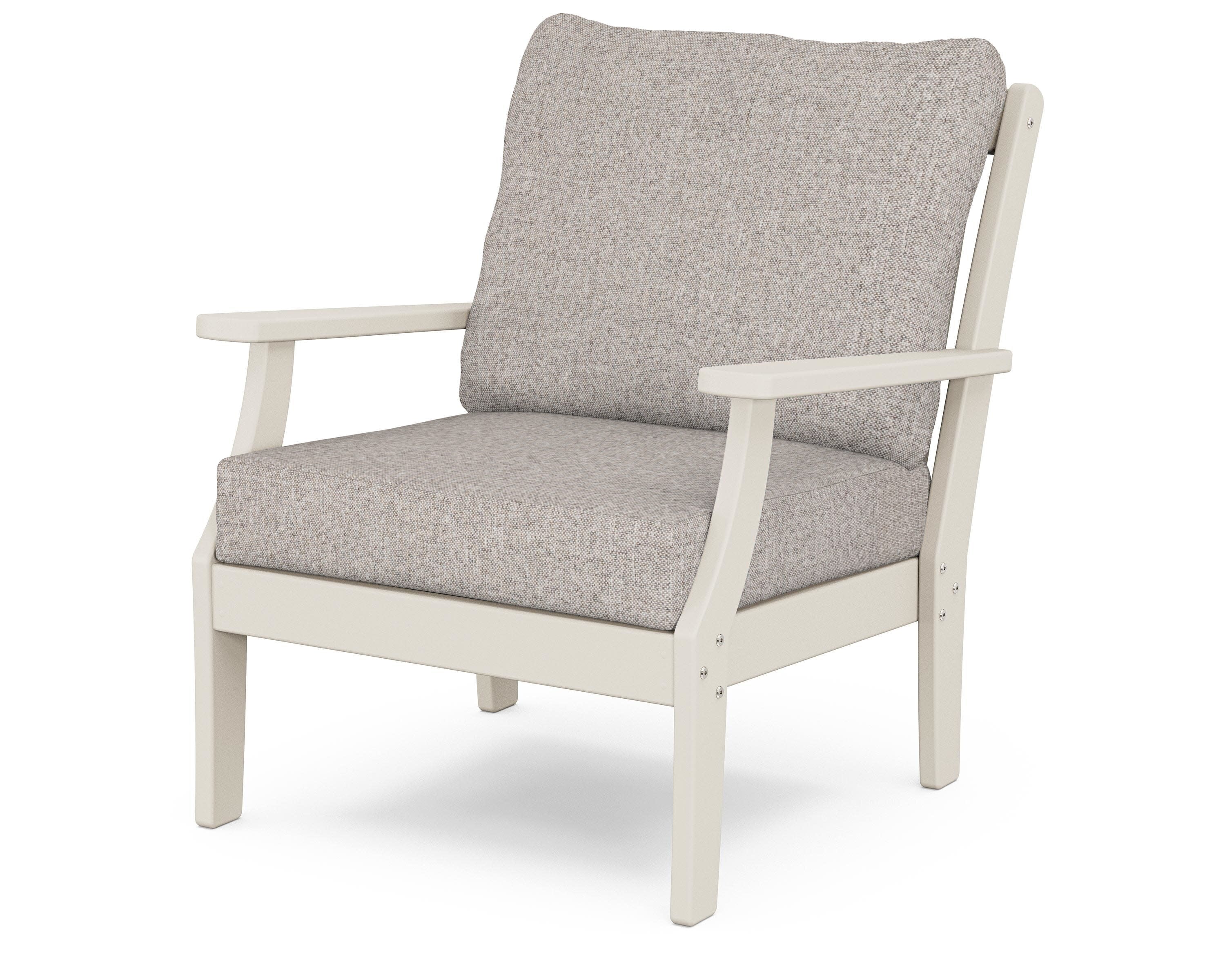 Yacht Club Deep Seating Chair in Sand Castle / Weathered Tweed