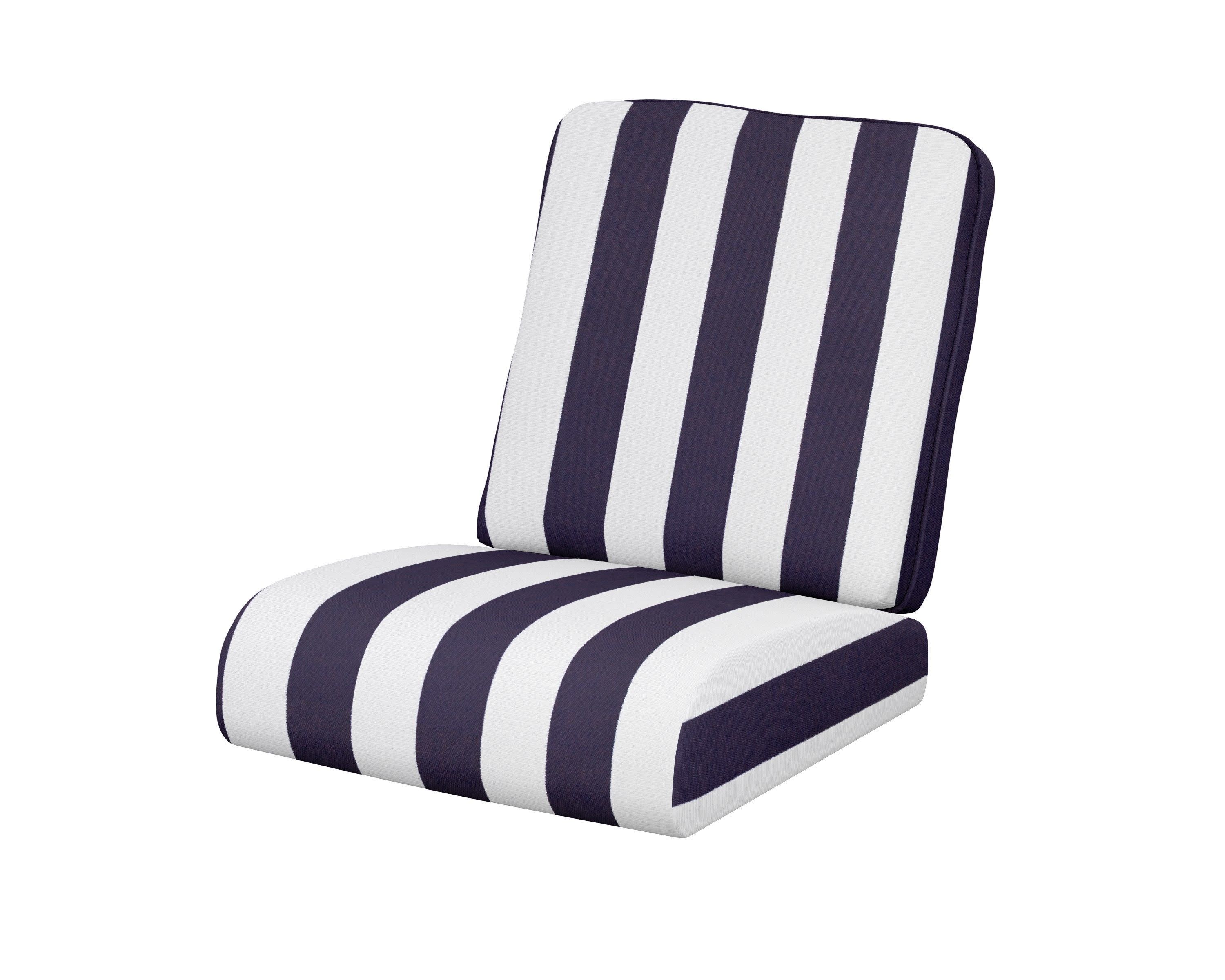 Club Seat/Back Cushion in Cabana Stripe Navy