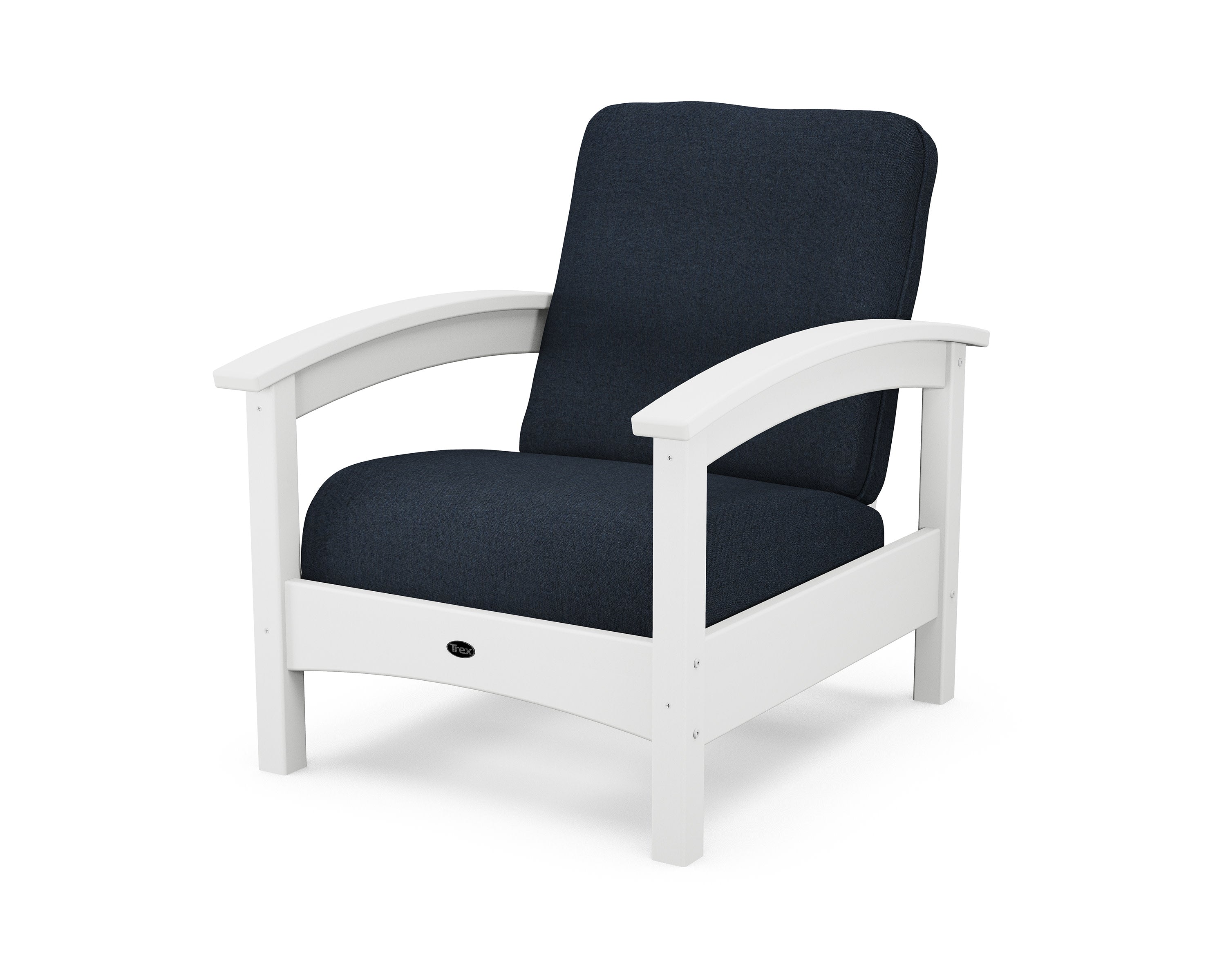 Rockport Club Chair in Classic White / Marine Indigo