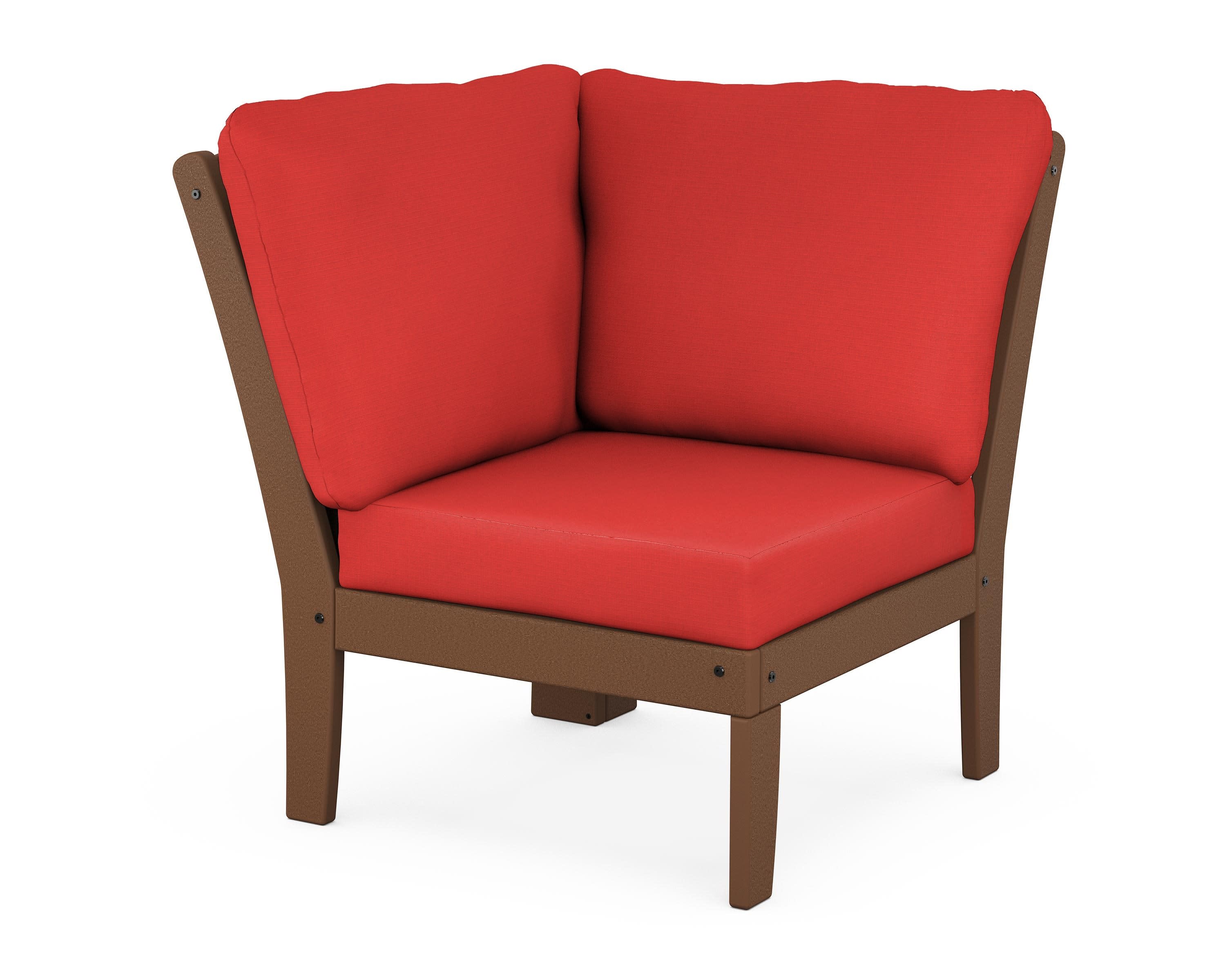 Yacht Club Modular Corner Chair in Tree House / Crimson Linen