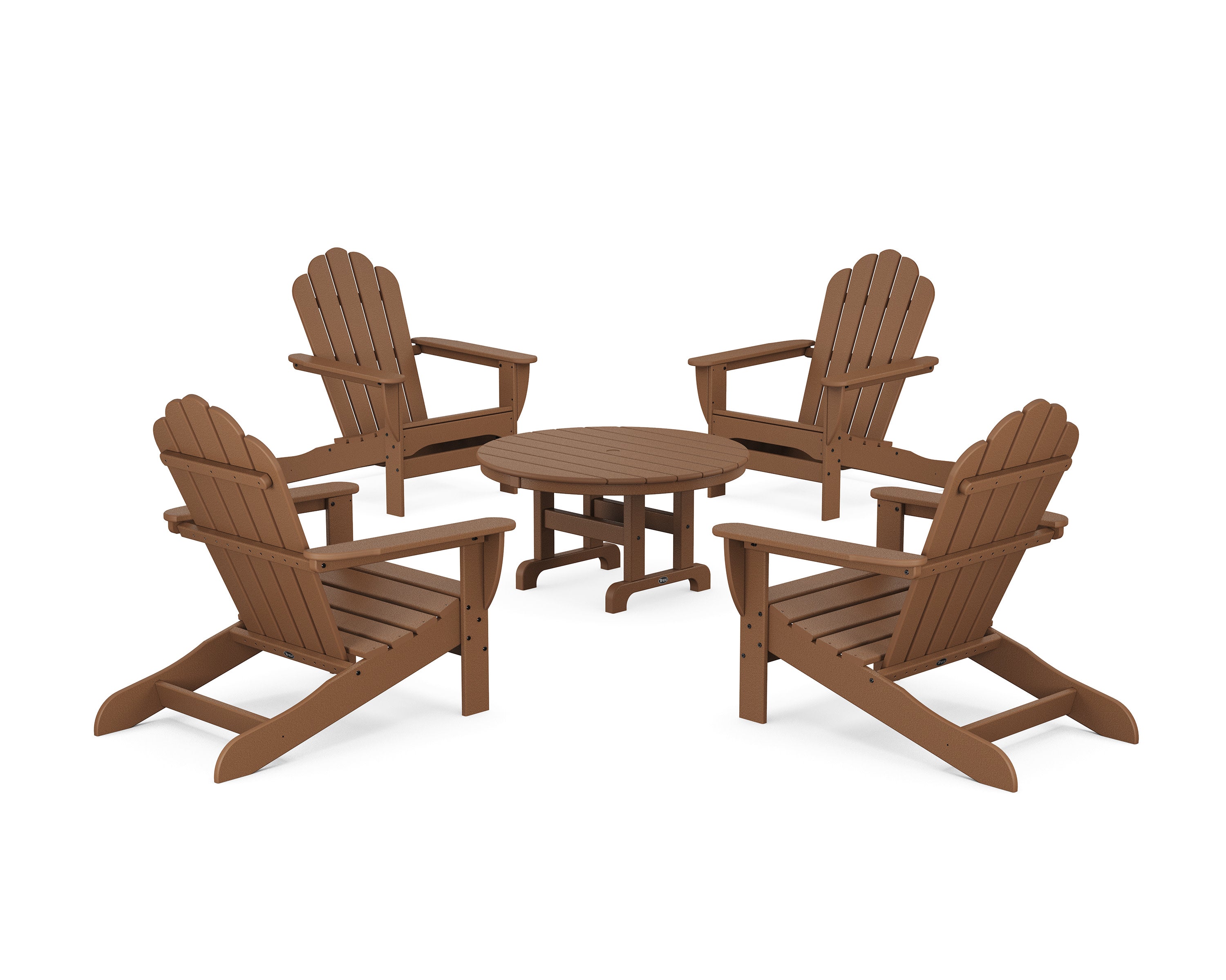 5-Piece Monterey Bay Oversized Adirondack Chair Conversation Group in Tree House