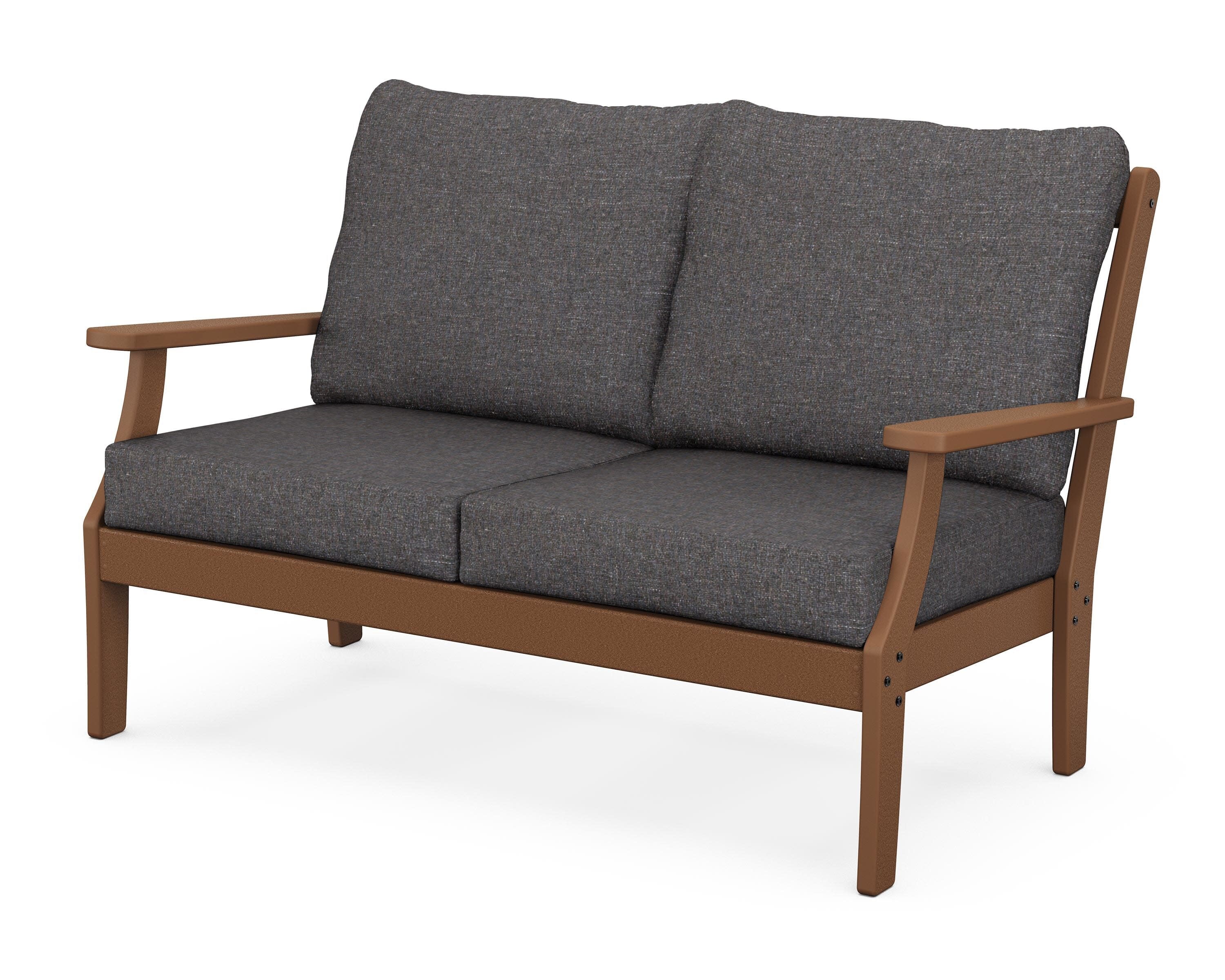 Yacht Club Deep Seating Loveseat in Tree House / Ash Charcoal