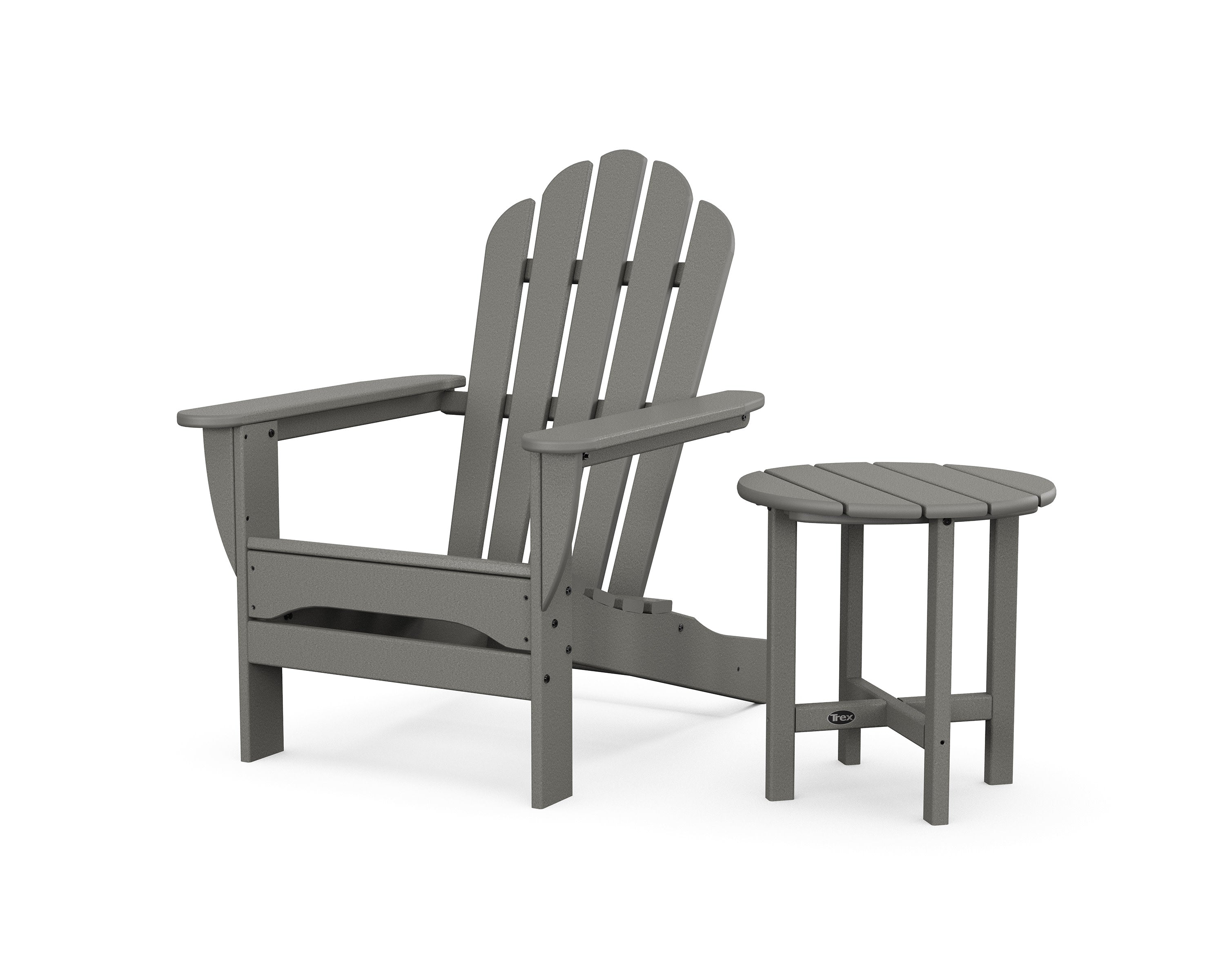 Monterey Bay Adirondack Chair with Side Table in Stepping Stone