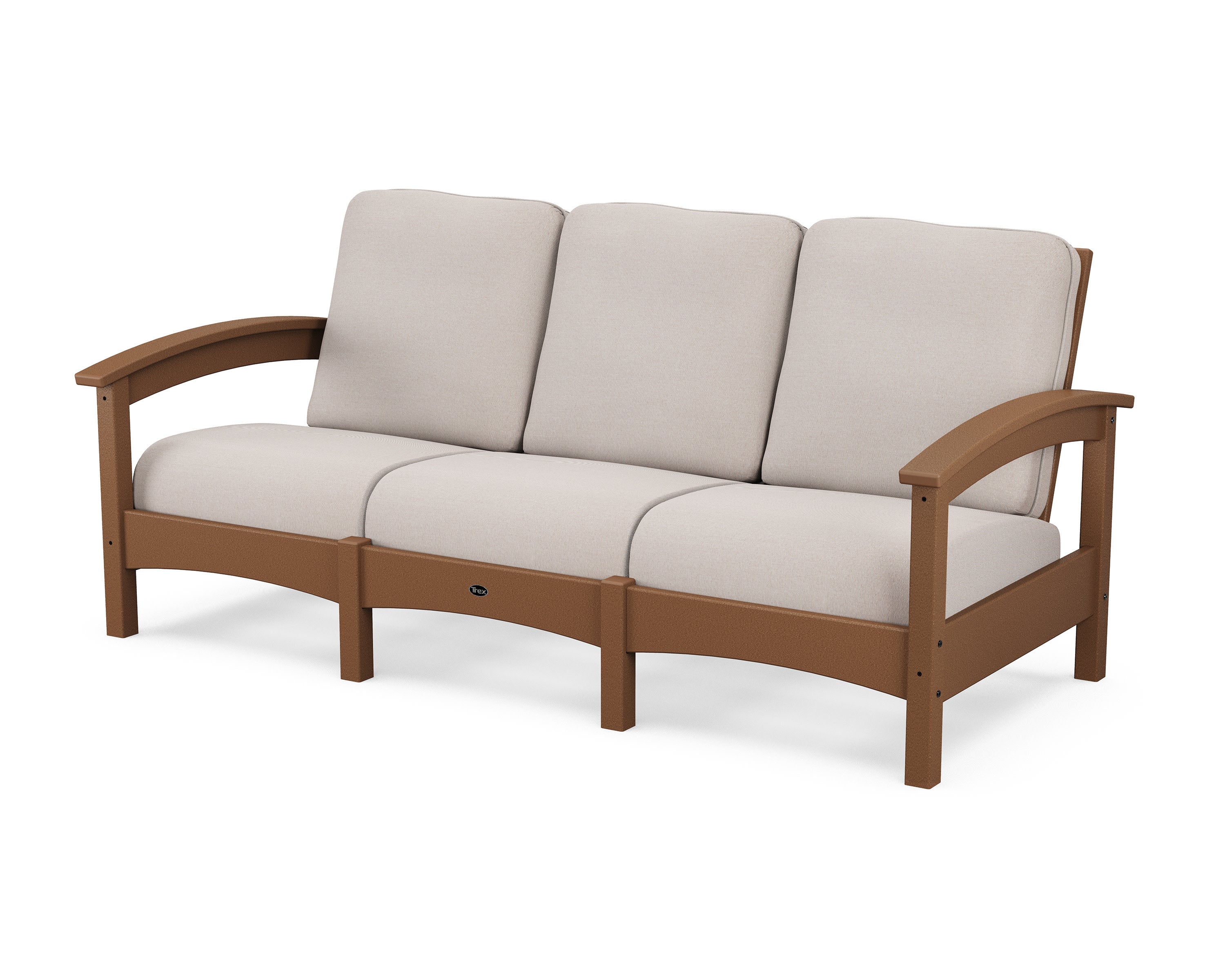 Rockport Club Sofa in Tree House / Dune Burlap