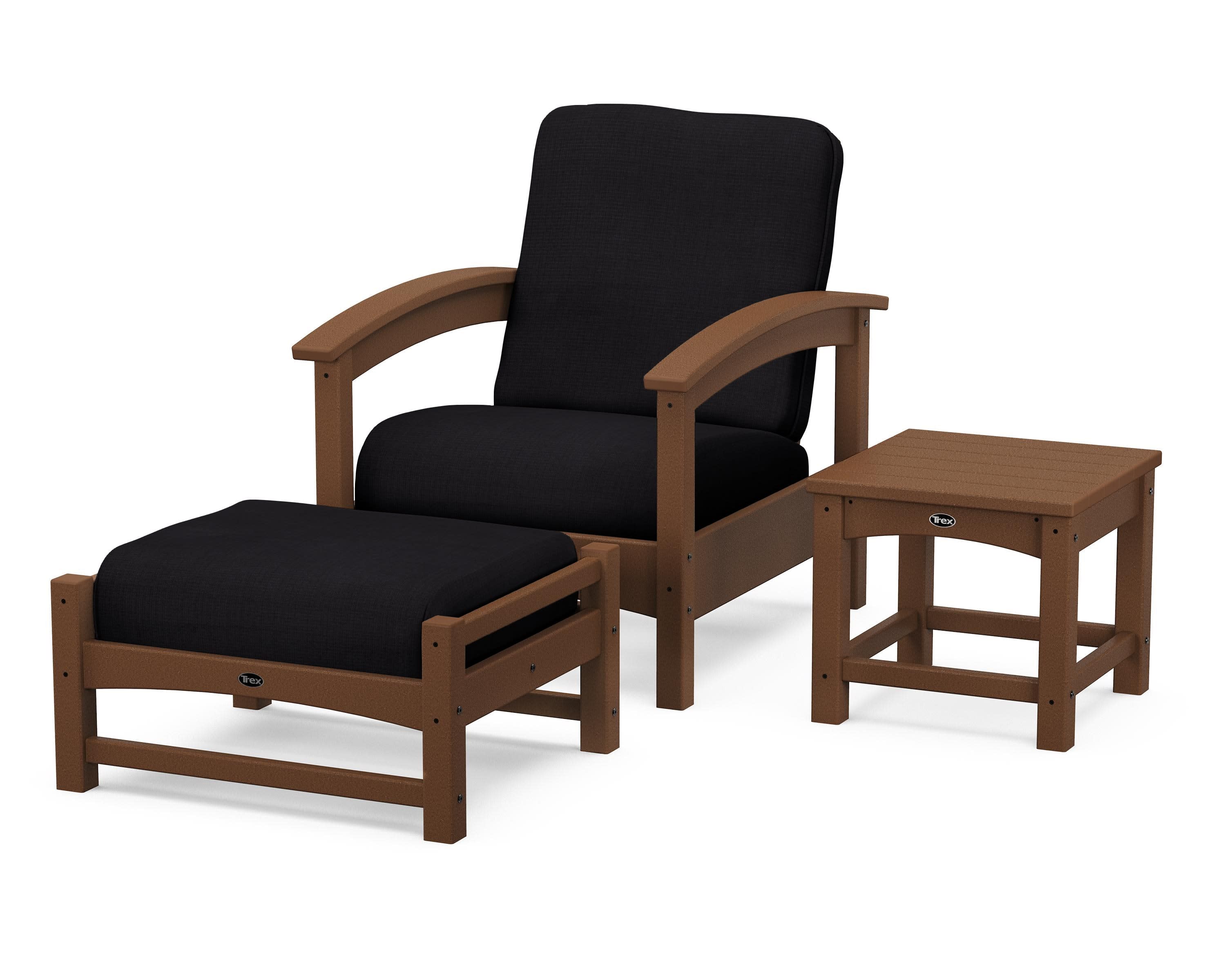 Rockport 3-Piece Deep Seating Set in Tree House / Midnight Linen