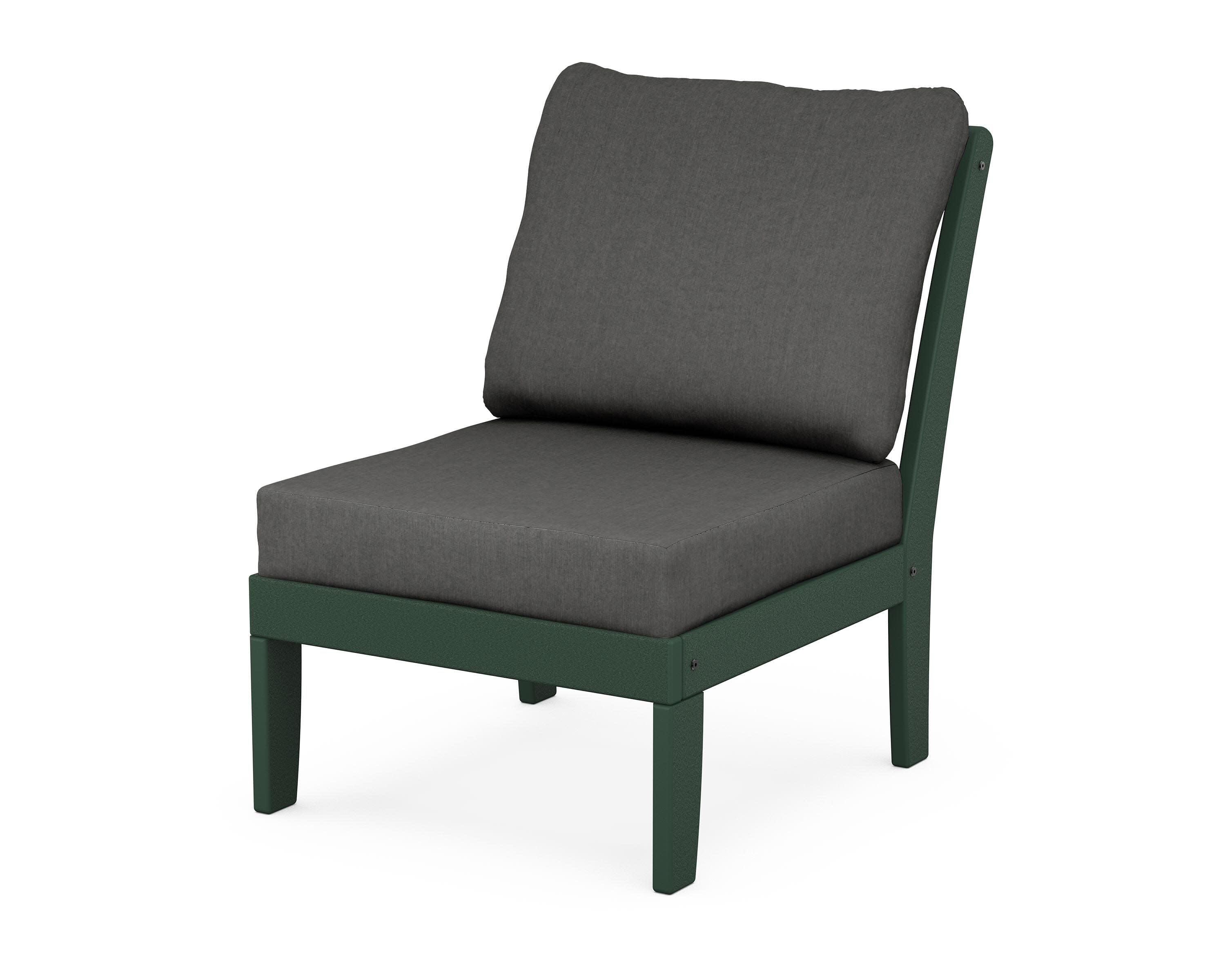 Yacht Club Modular Armless Chair in Rainforest Canopy / Spectrum Carbon
