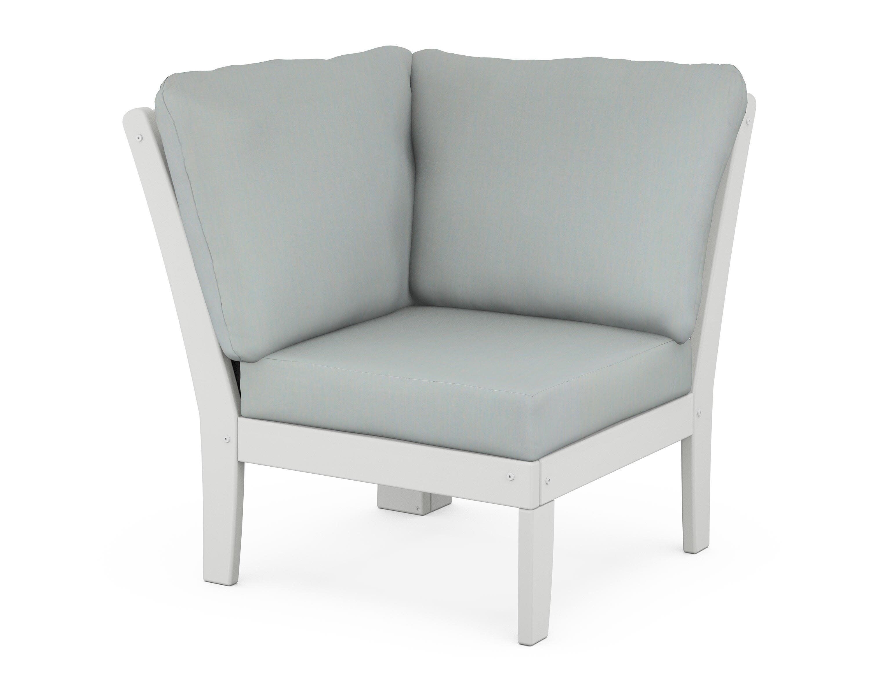 Yacht Club Modular Corner Chair in Classic White / Spa