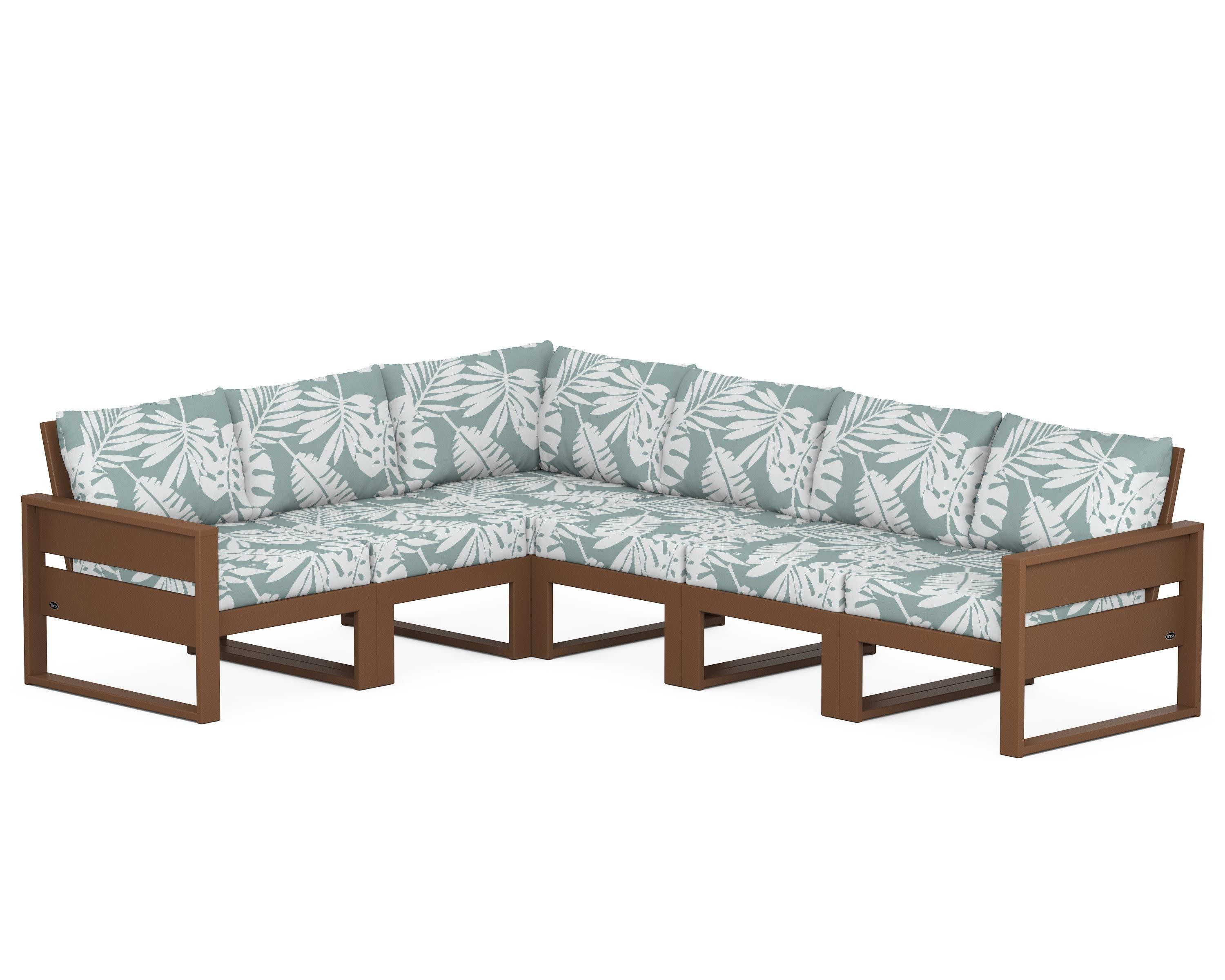 Eastport 6-Piece Sectional in Tree House / Leaf Glacier Spa