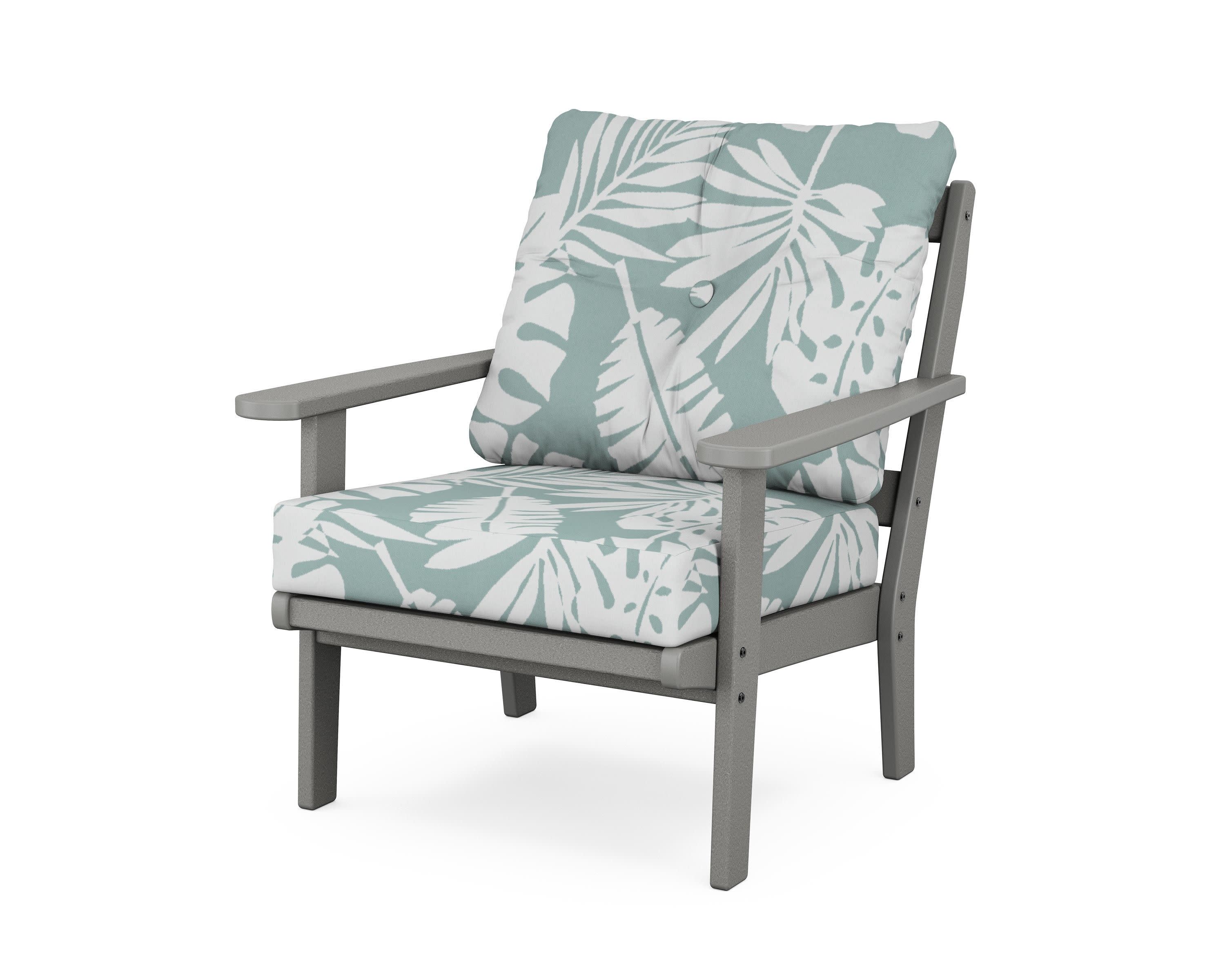 Cape Cod Deep Seating Chair in Stepping Stone / Leaf Glacier Spa