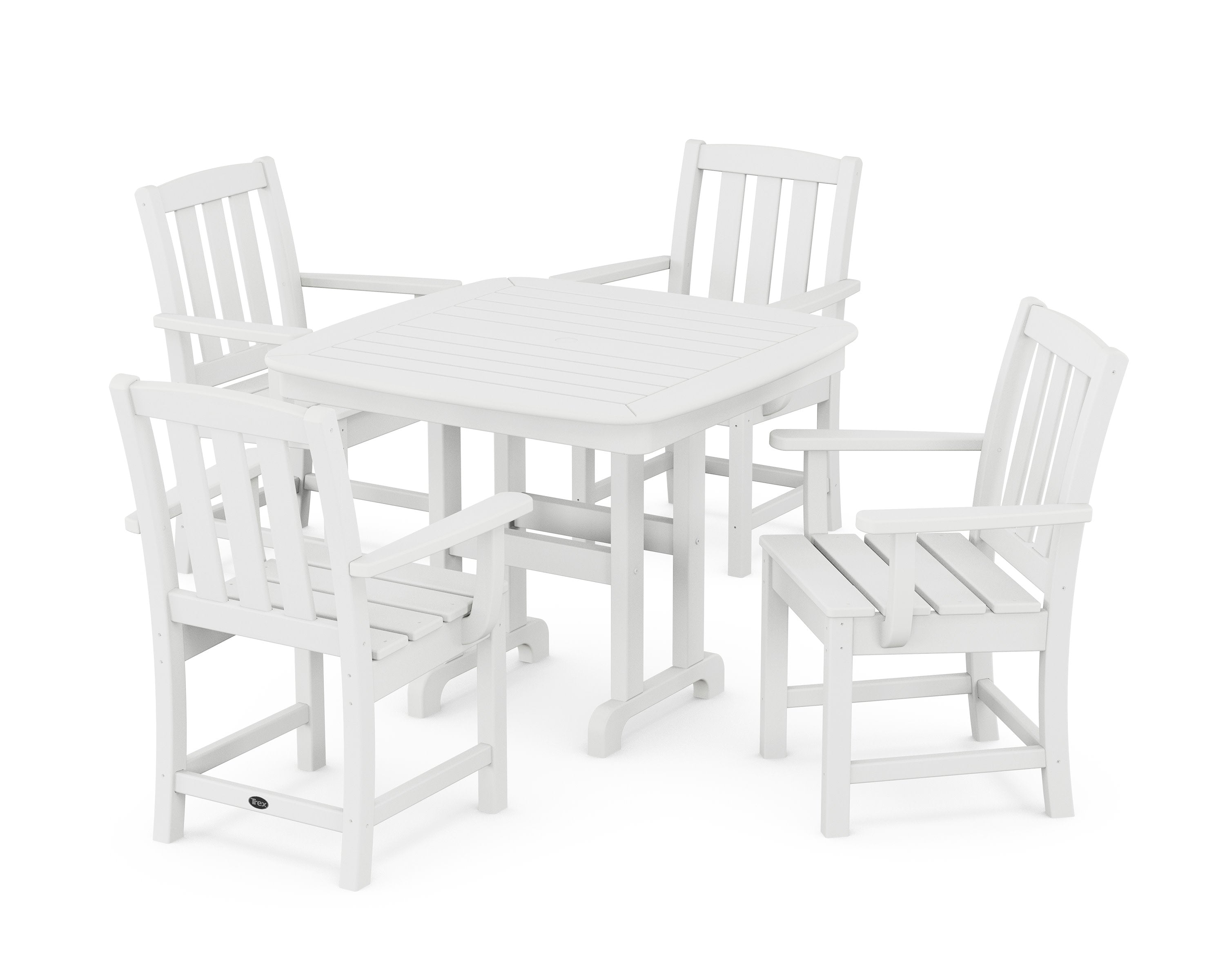 Cape Cod 5-Piece Dining Set in Classic White