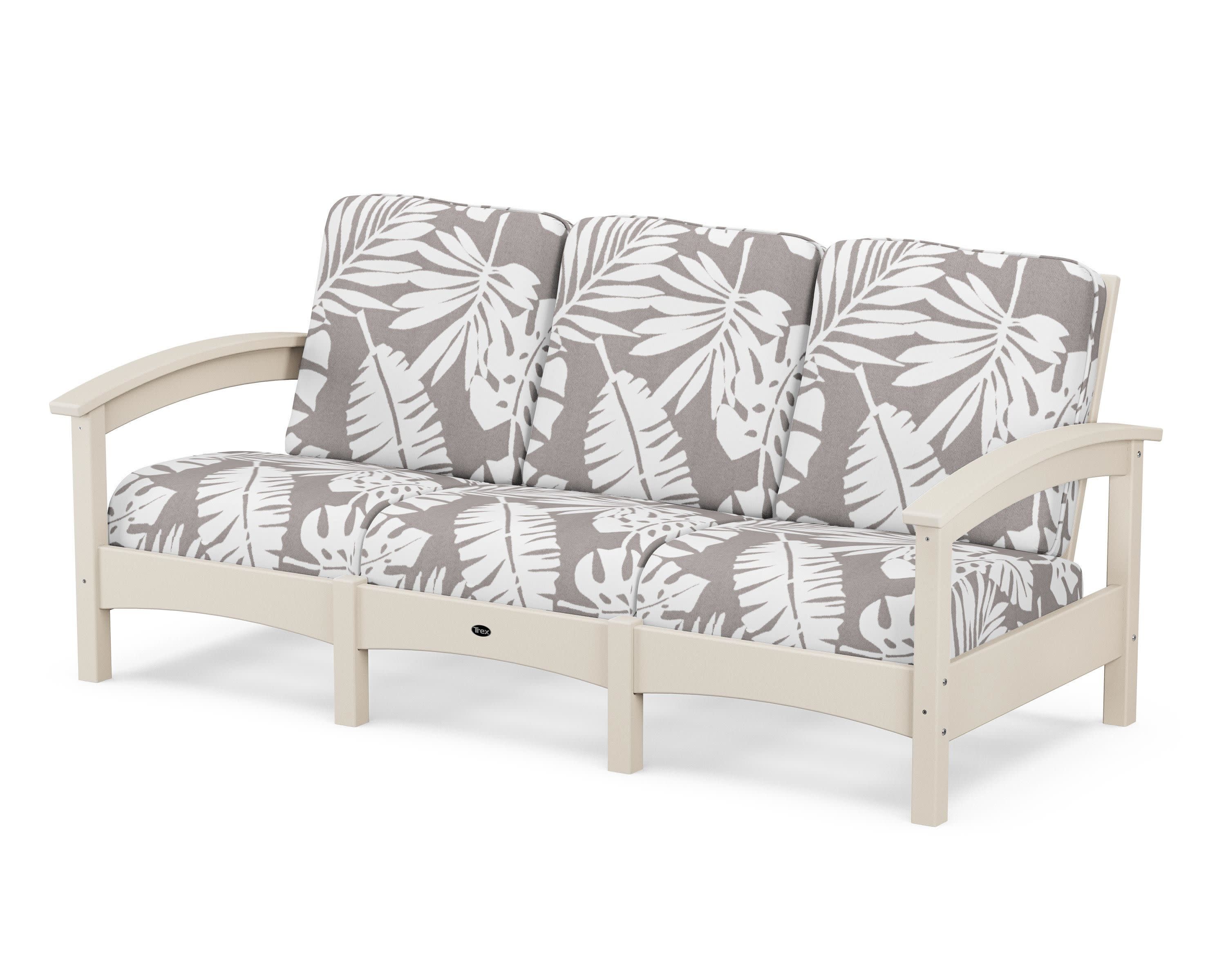 Rockport Club Sofa in Sand Castle / Leaf Grey Mist
