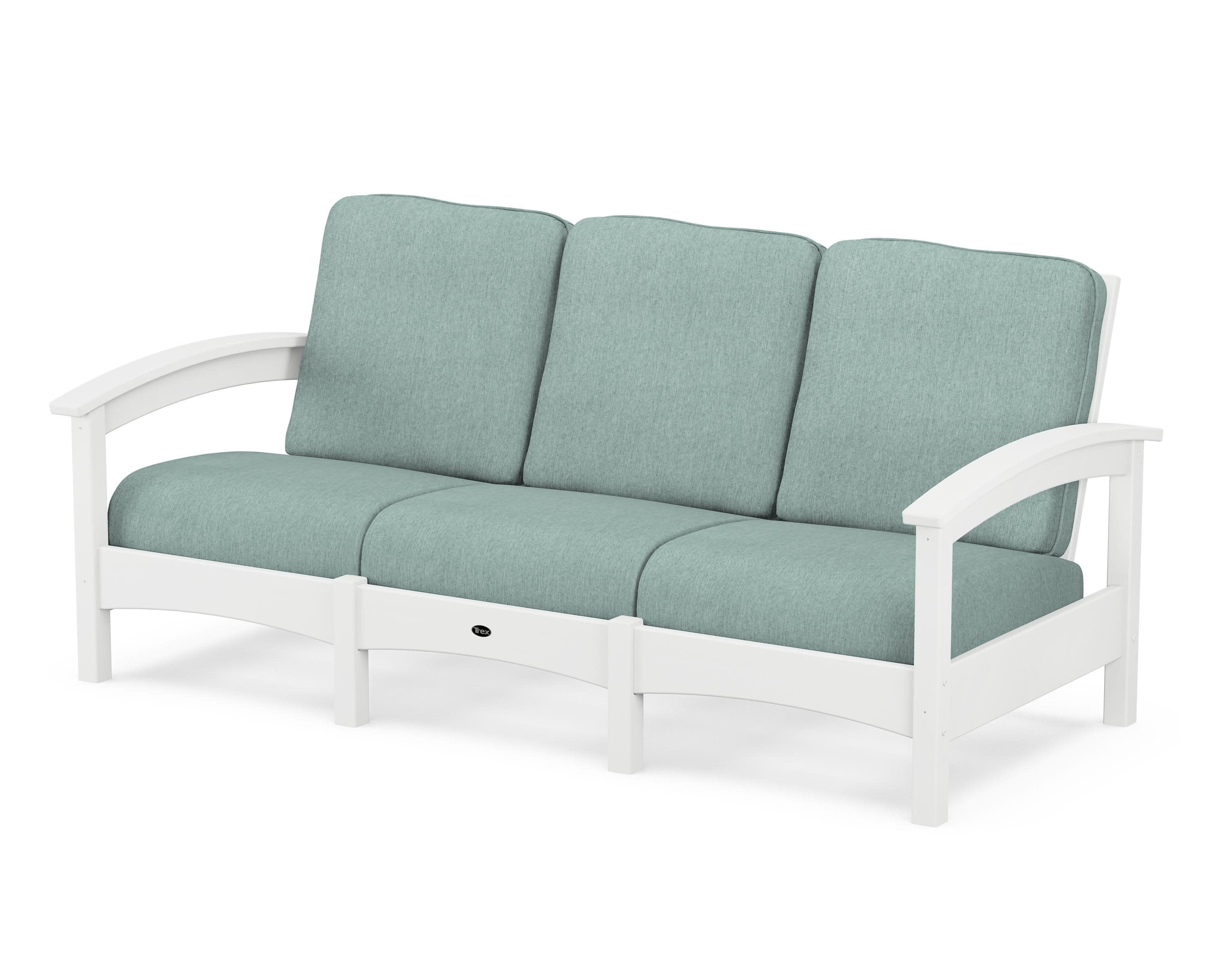 Rockport Club Sofa in Classic White / Glacier Spa