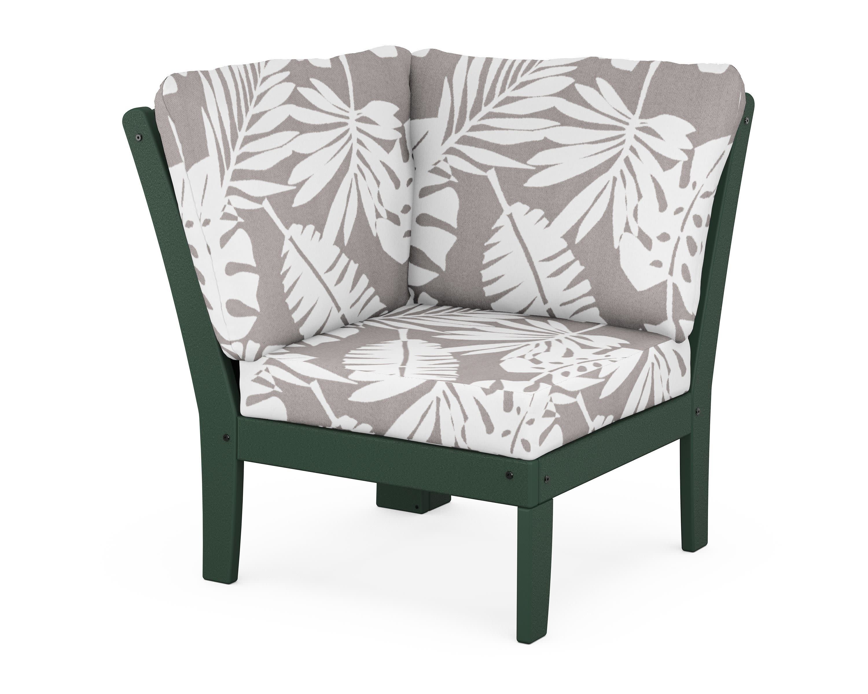 Yacht Club Modular Corner Chair in Rainforest Canopy / Leaf Grey Mist