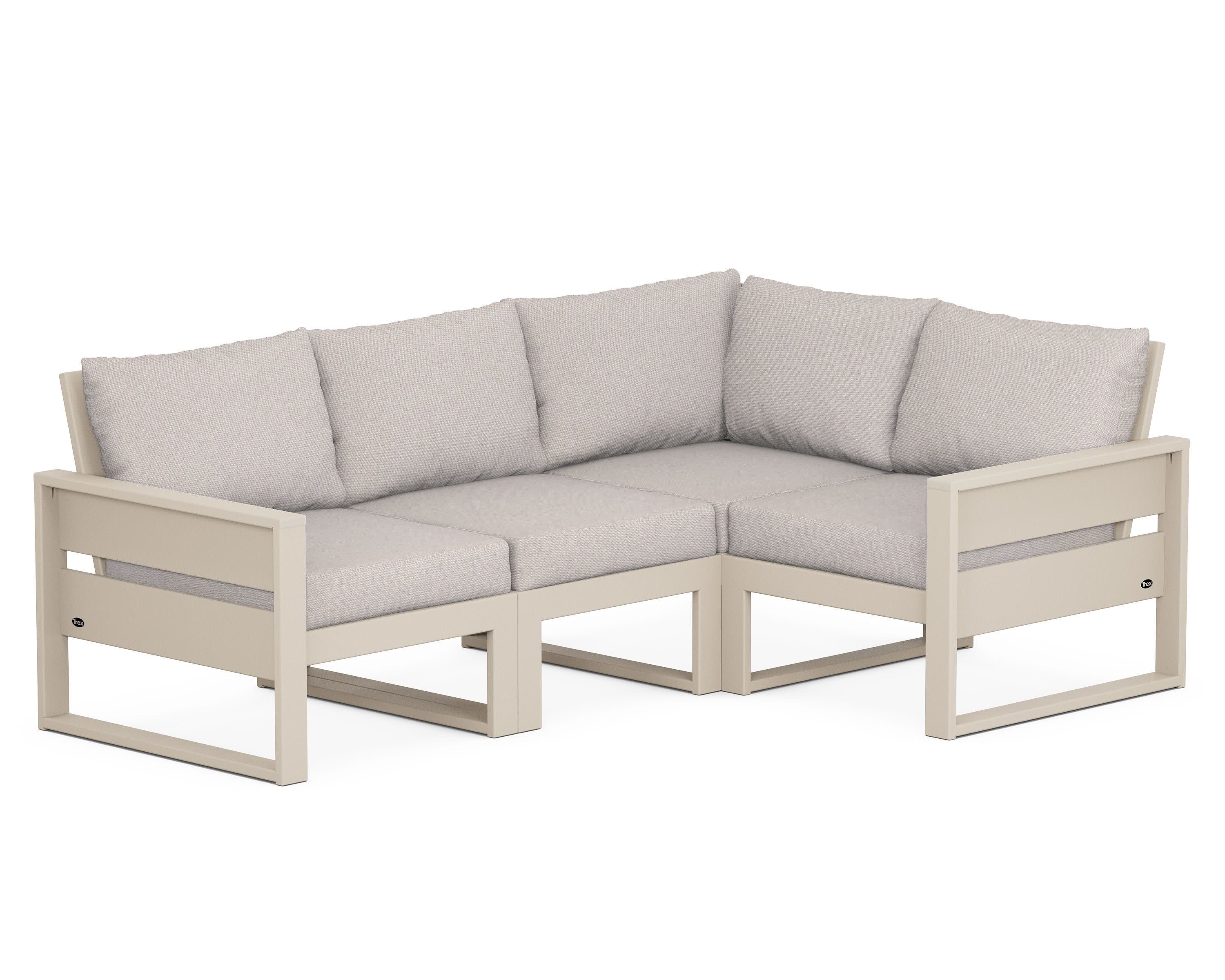 Eastport 4- Piece Sectional in Sand Castle / Dune Burlap